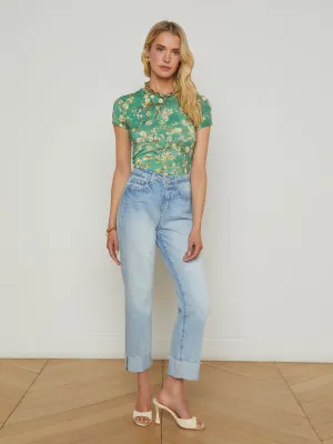 Maribel Cuffed Straight-Leg Jean
