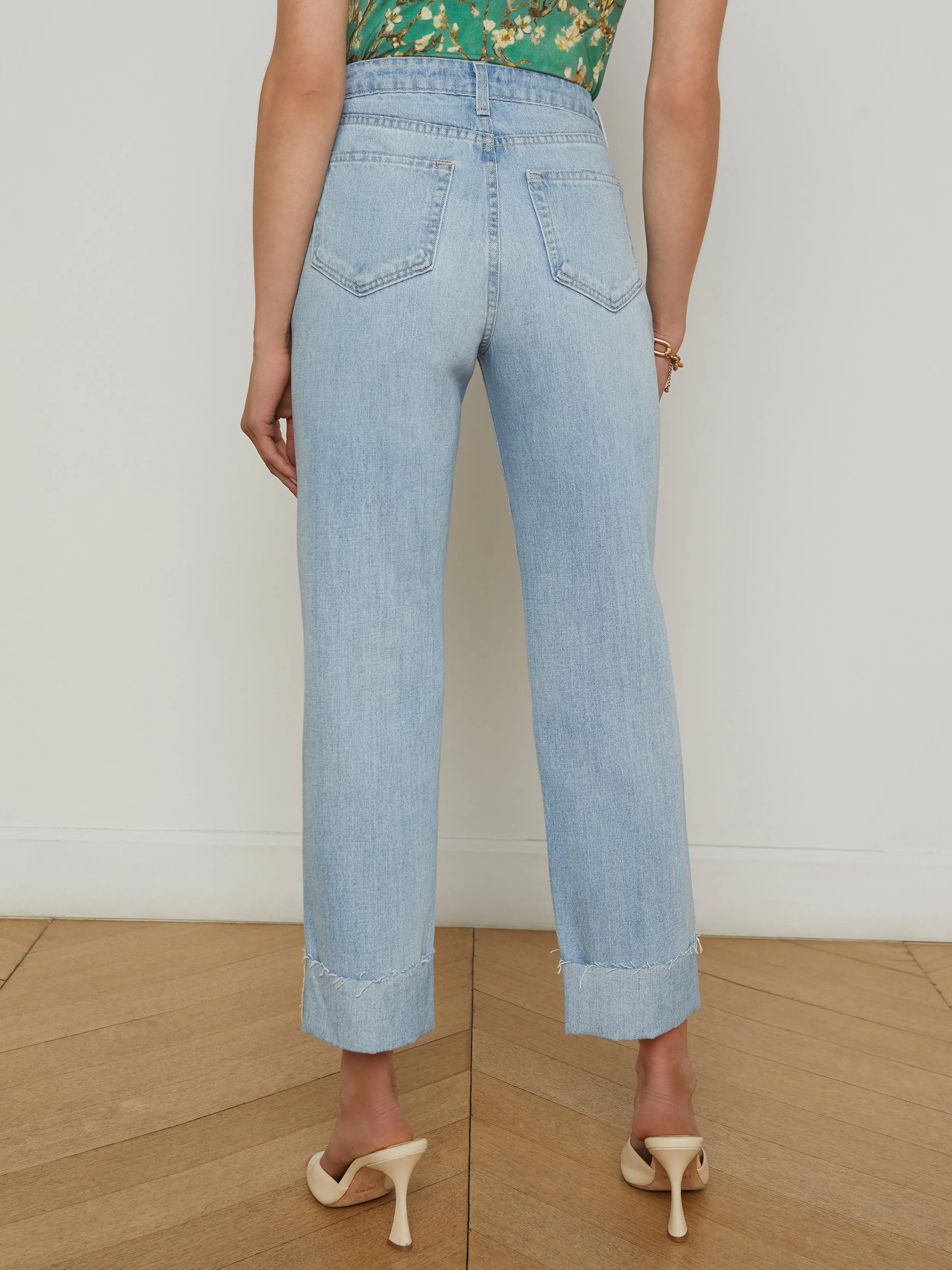 Maribel Cuffed Straight-Leg Jean