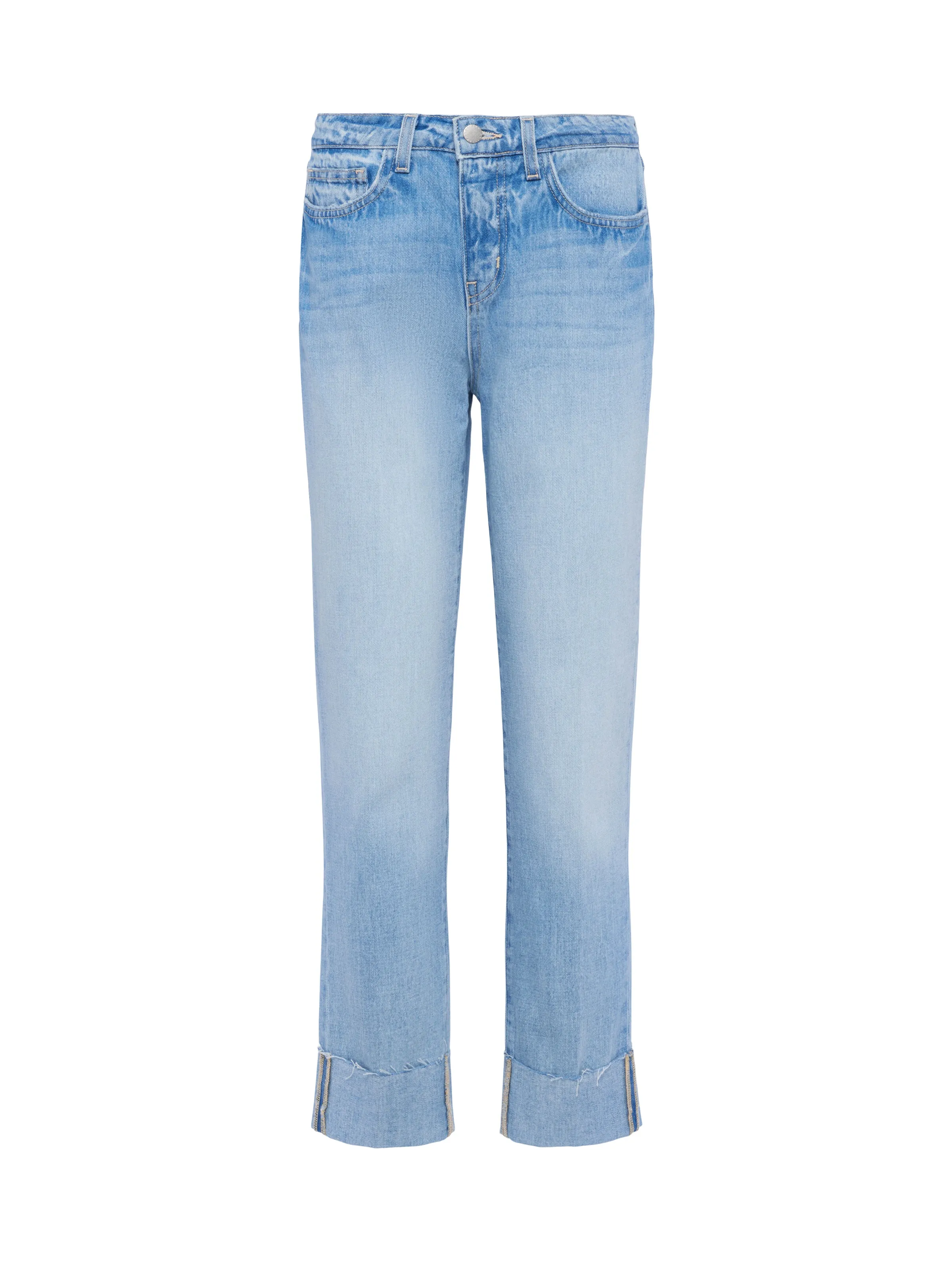 Maribel Cuffed Straight-Leg Jean