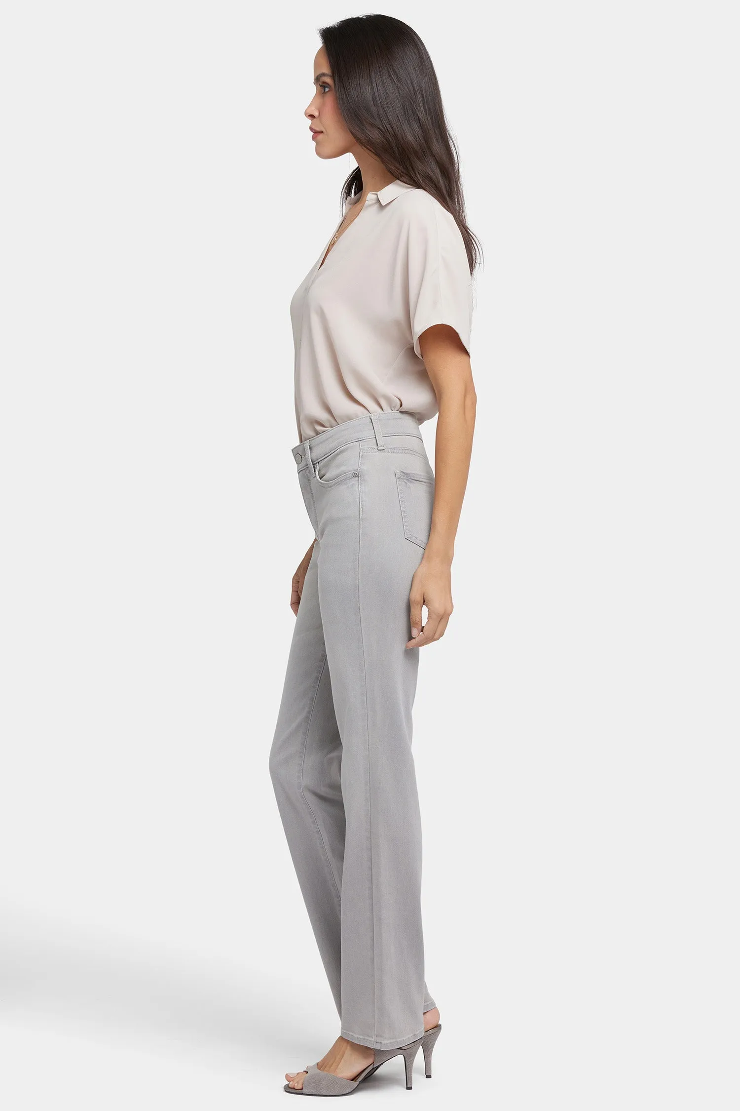 Marilyn Straight Jeans In Long Inseam - Grenada Mist