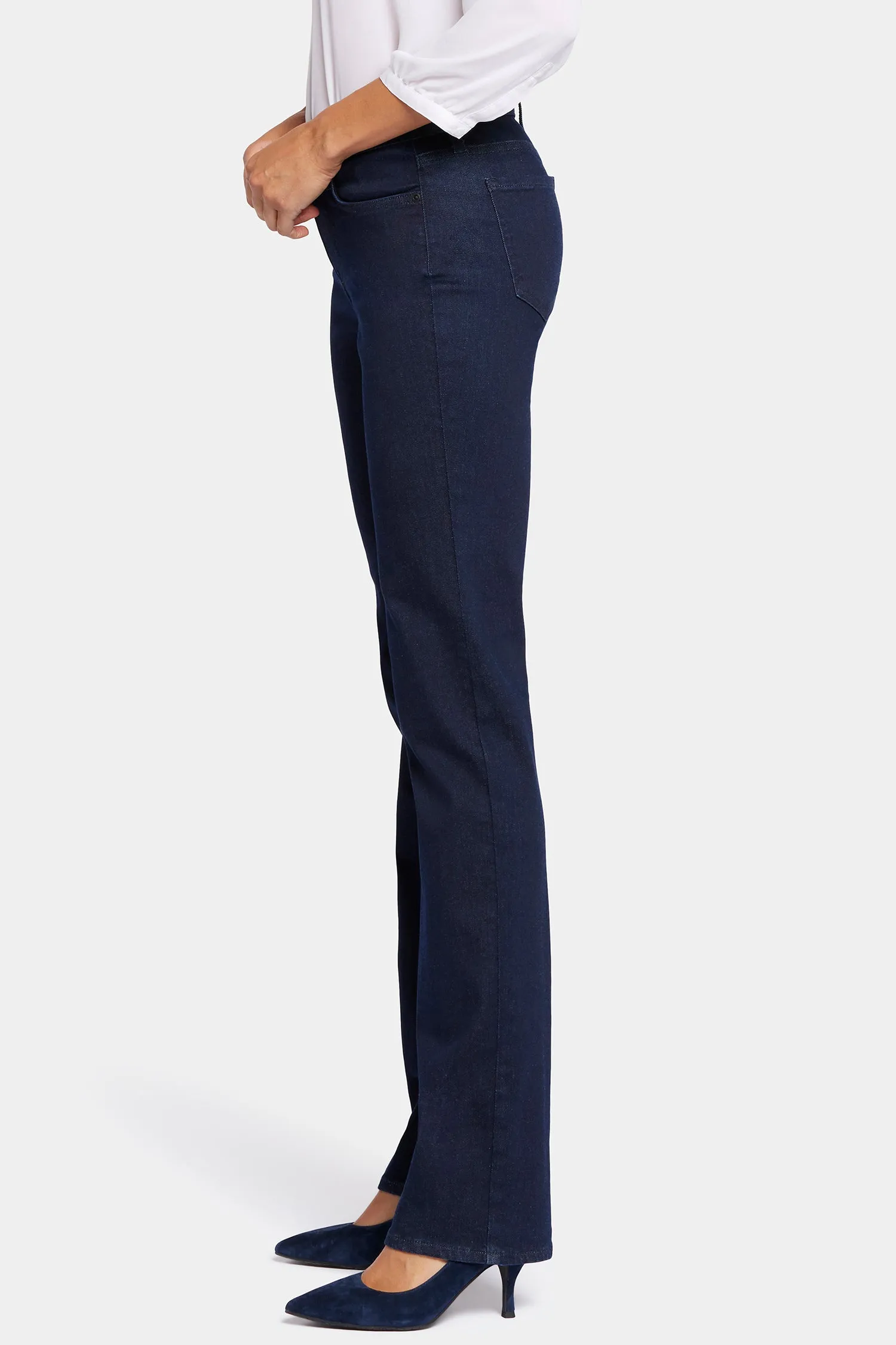 Marilyn Straight Jeans In Long Inseam - Rinse
