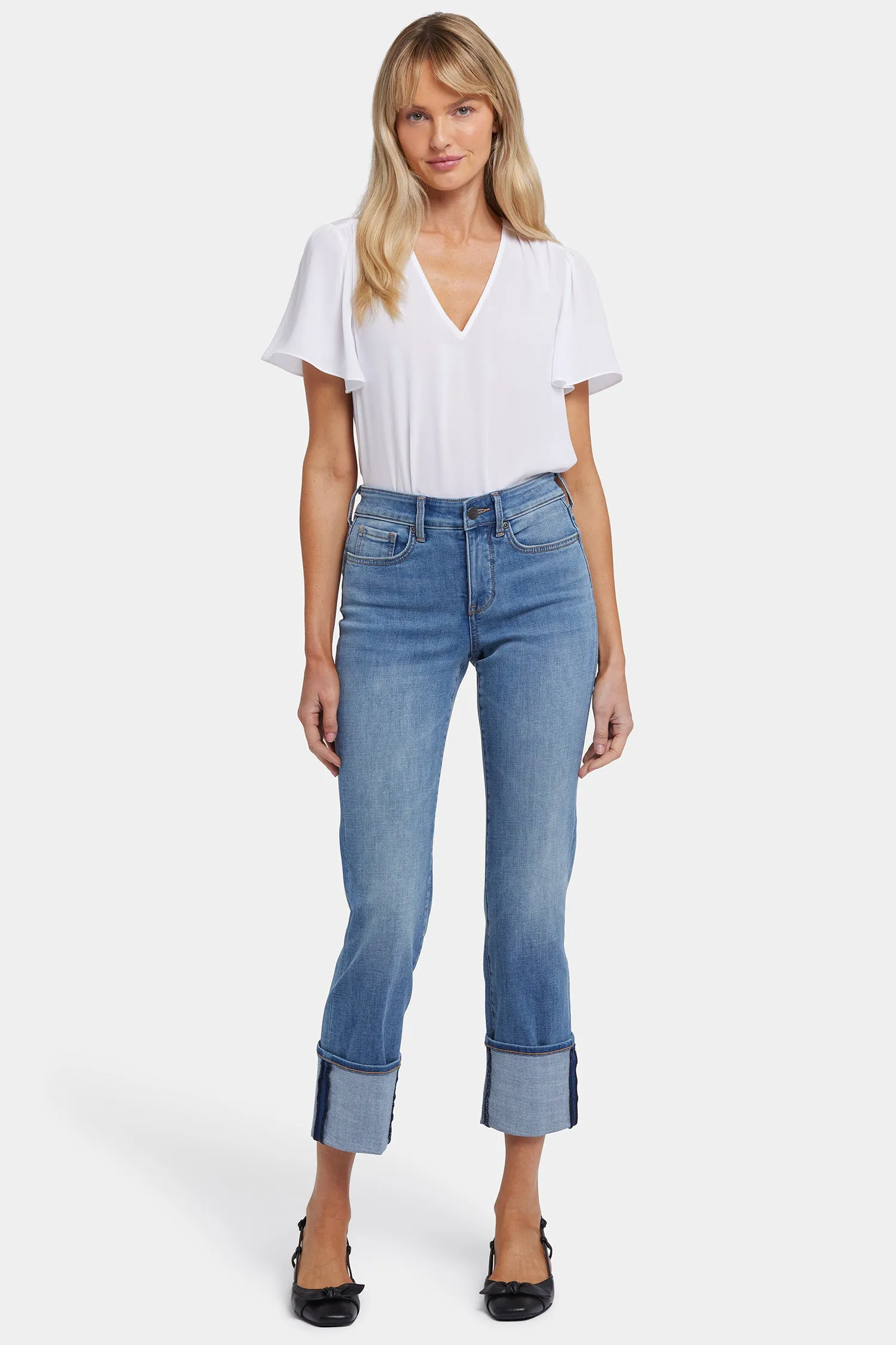 Marilyn Straight Jeans In Petite - Barcelona Breeze