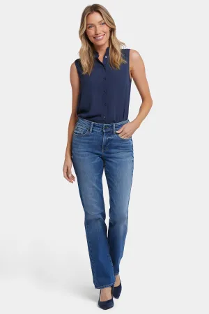 Marilyn Straight Jeans In Petite - Picasso Lake