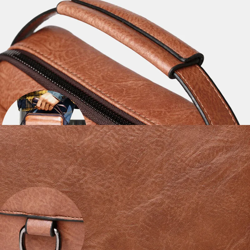 Men Classic Faux Leather Shoulder Bag Messeger Bag Handbag Small Bag
