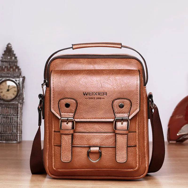 Men Classic Faux Leather Shoulder Bag Messeger Bag Handbag Small Bag
