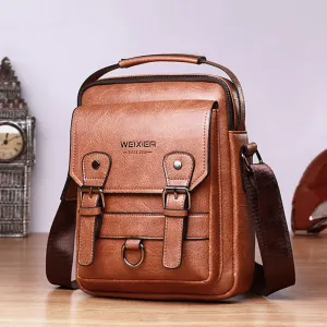 Men Classic Faux Leather Shoulder Bag Messeger Bag Handbag Small Bag