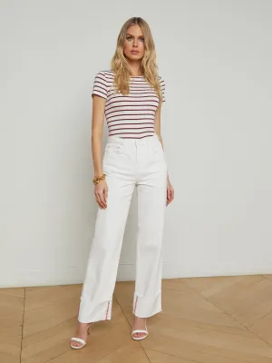 Miley Cuffed Wide-Leg Jean