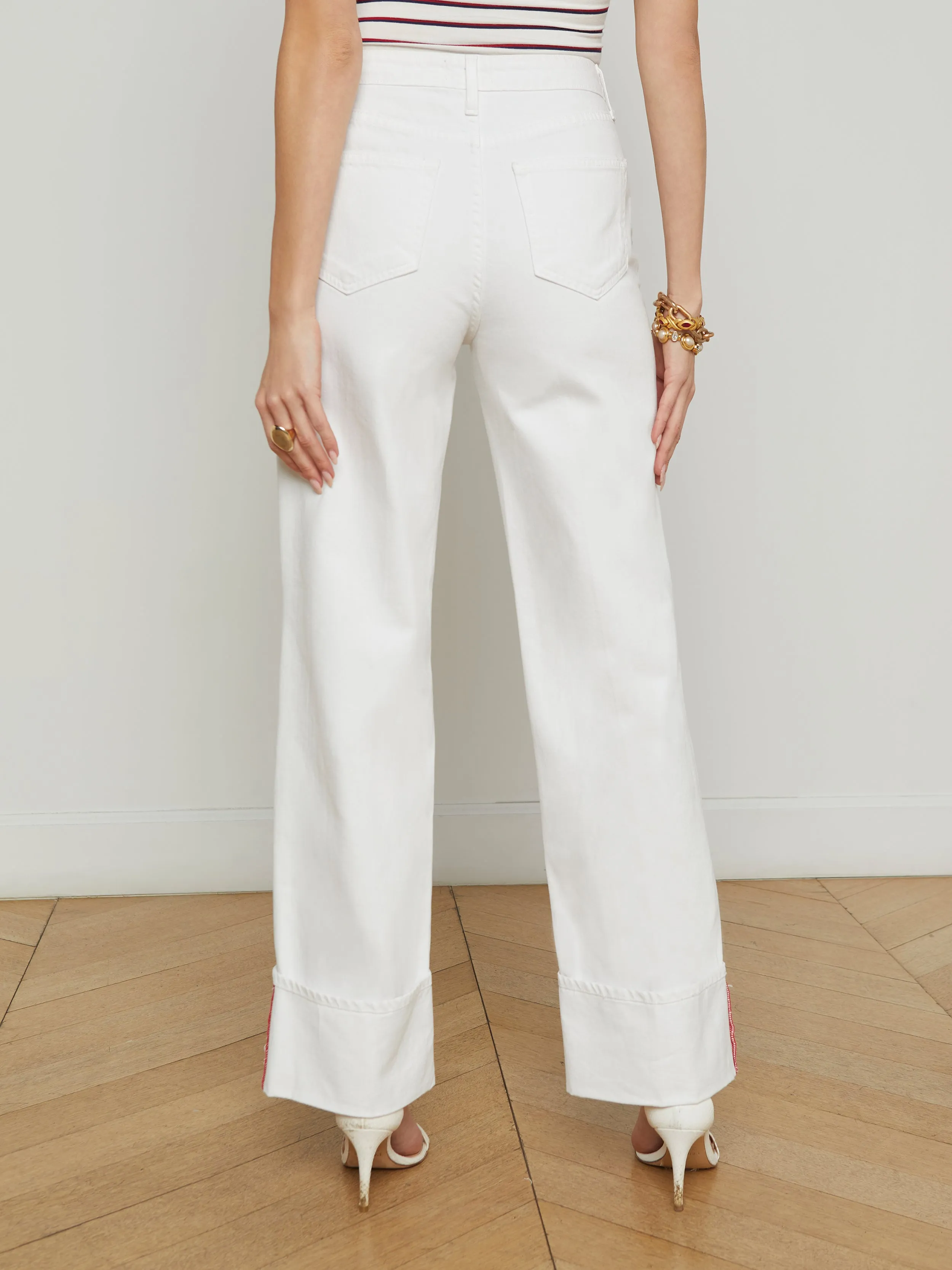 Miley Cuffed Wide-Leg Jean