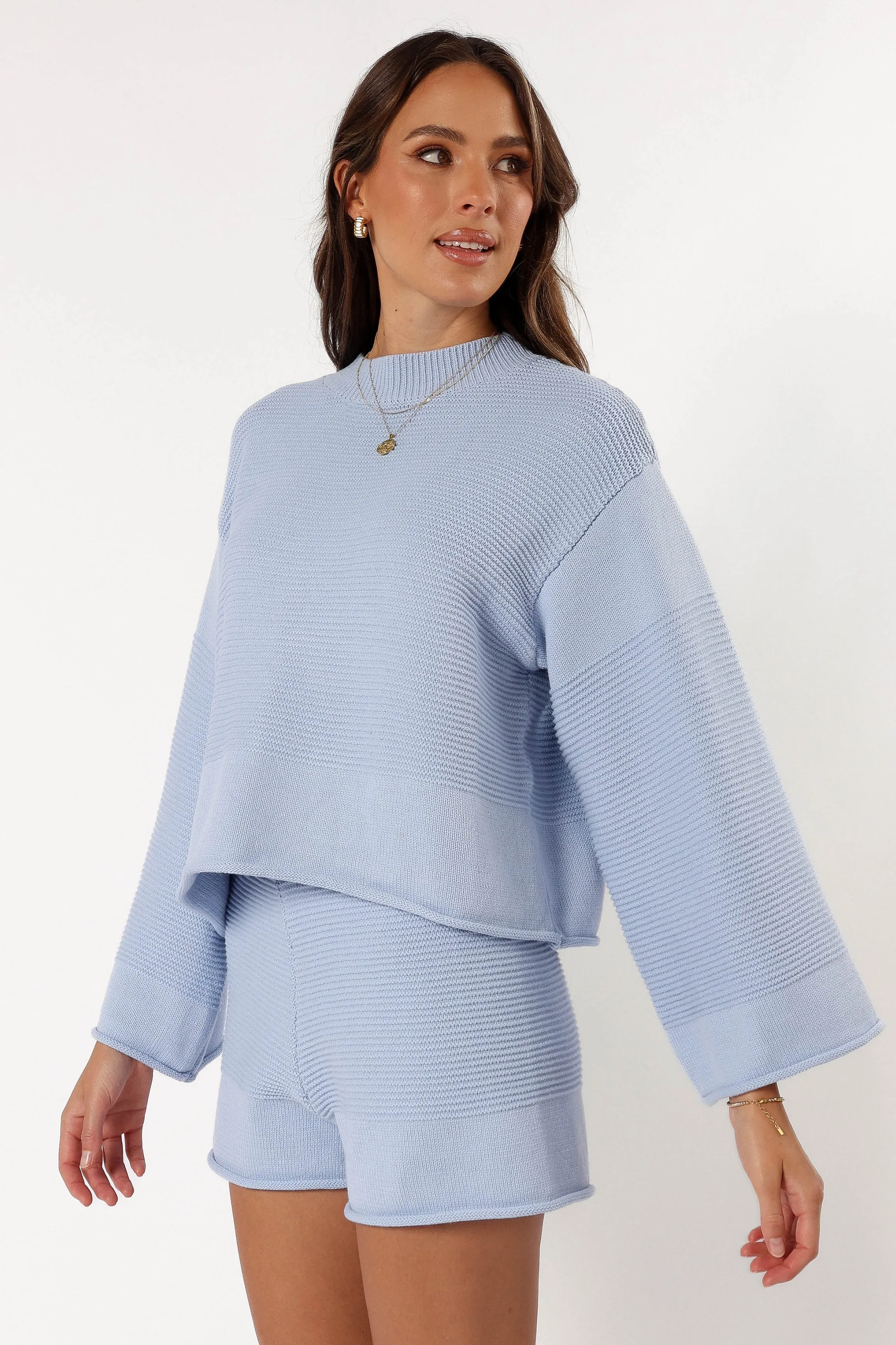 Myna Knit Sweater - Blue