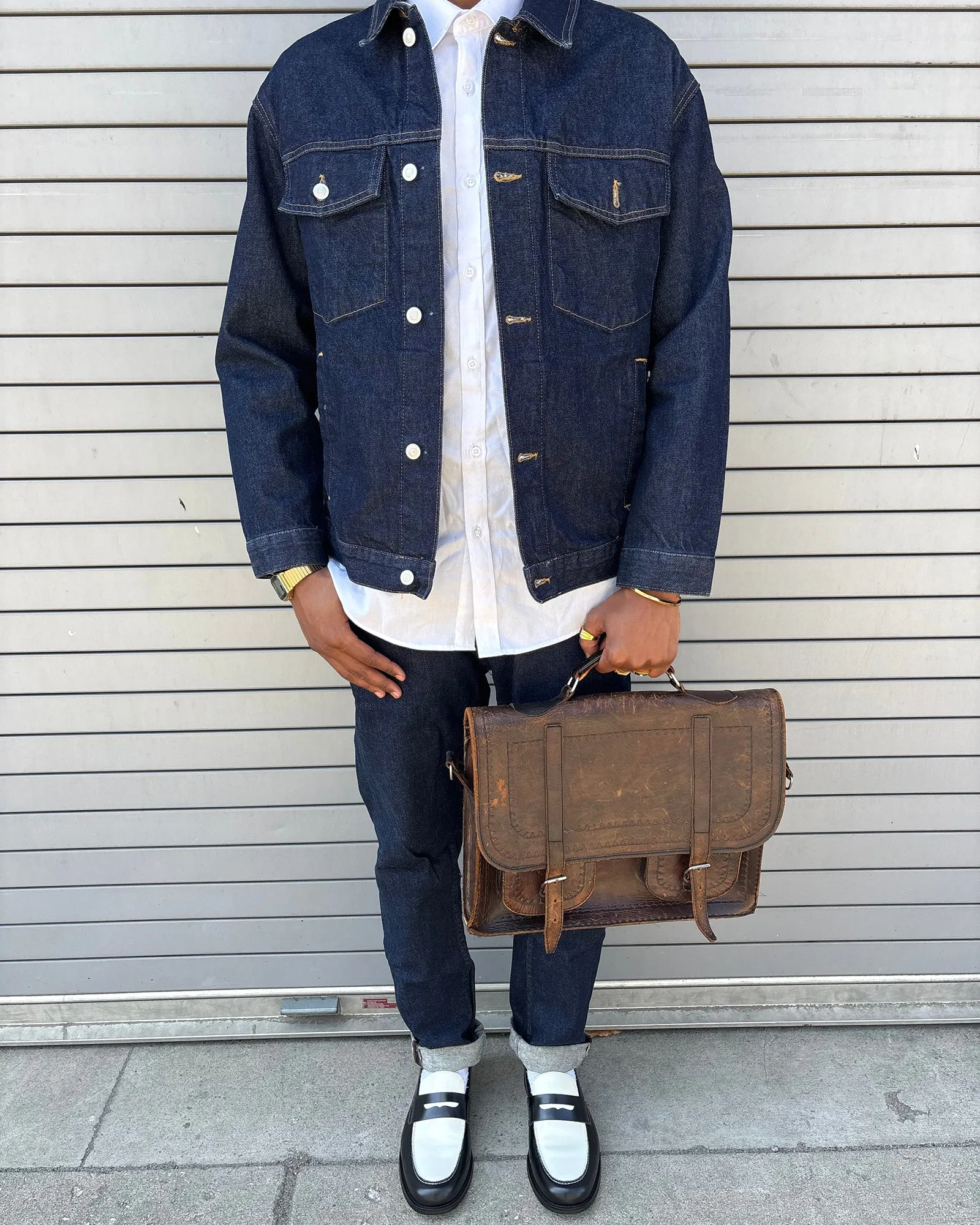 NATAN BLACK/WHITE LEATHER