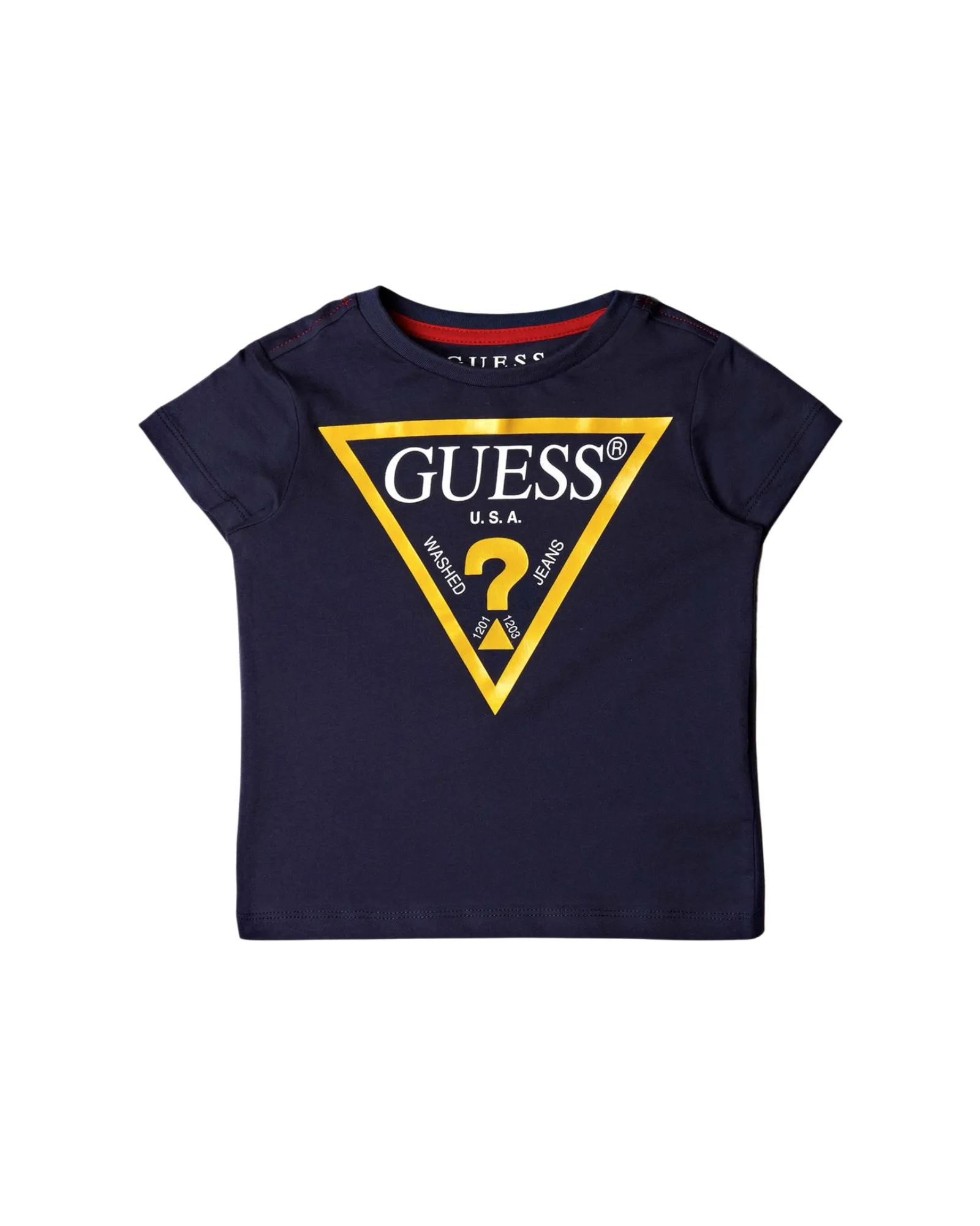 Navy Blue Logo Short Sleeve T-Shirt (2-7)