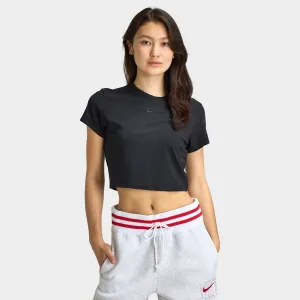 Nike Sportswear Women's Chill Knit Crop T-Shirt Black / Black