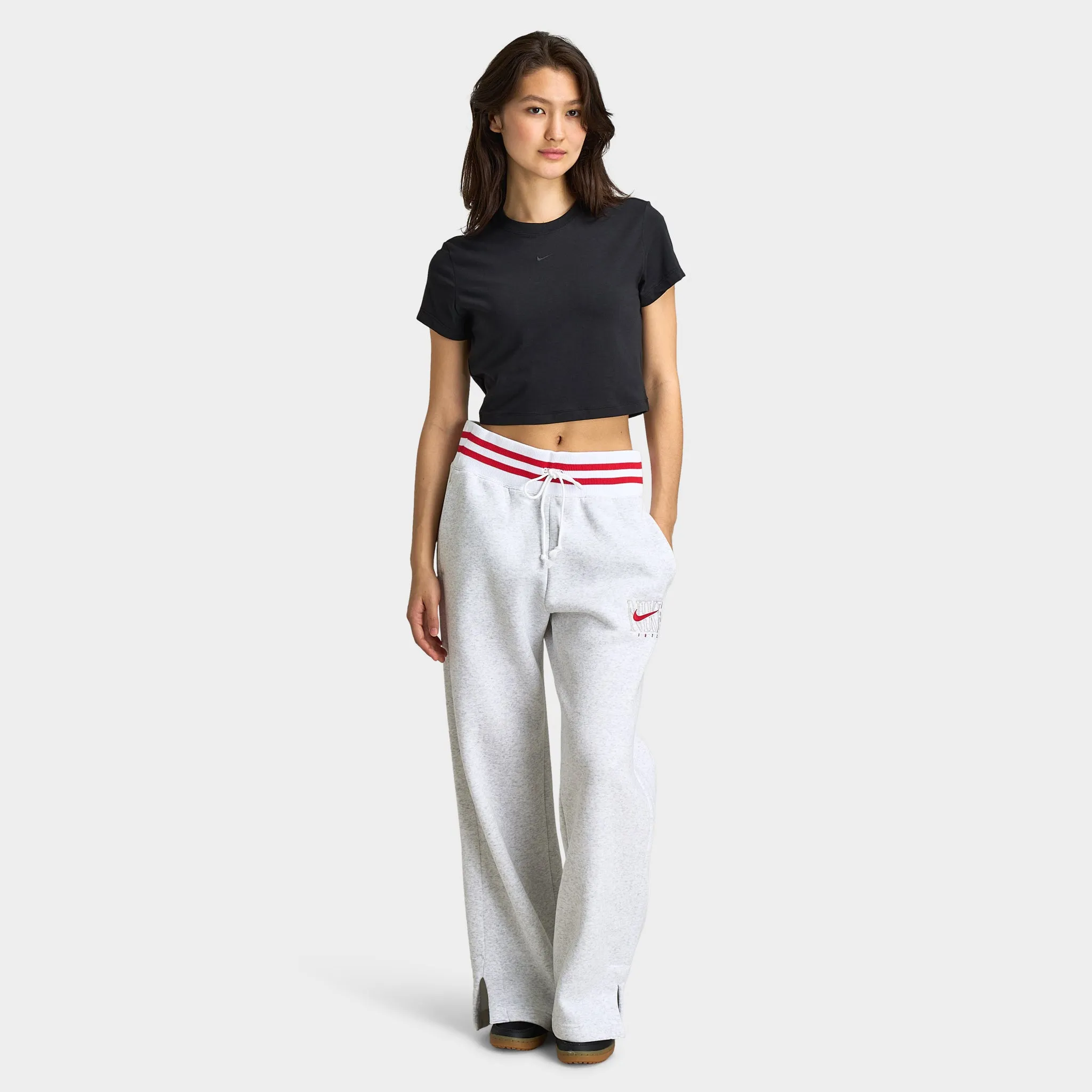 Nike Sportswear Women's Chill Knit Crop T-Shirt Black / Black