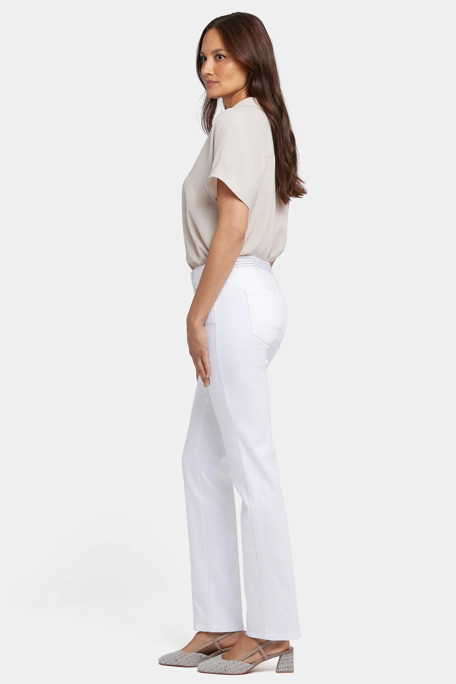 No Gapper™ Marilyn Straight Jeans In Petite - Optic White