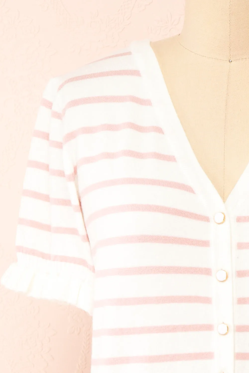 Oklahoma | Striped Cardigan w/ Short Sleeves