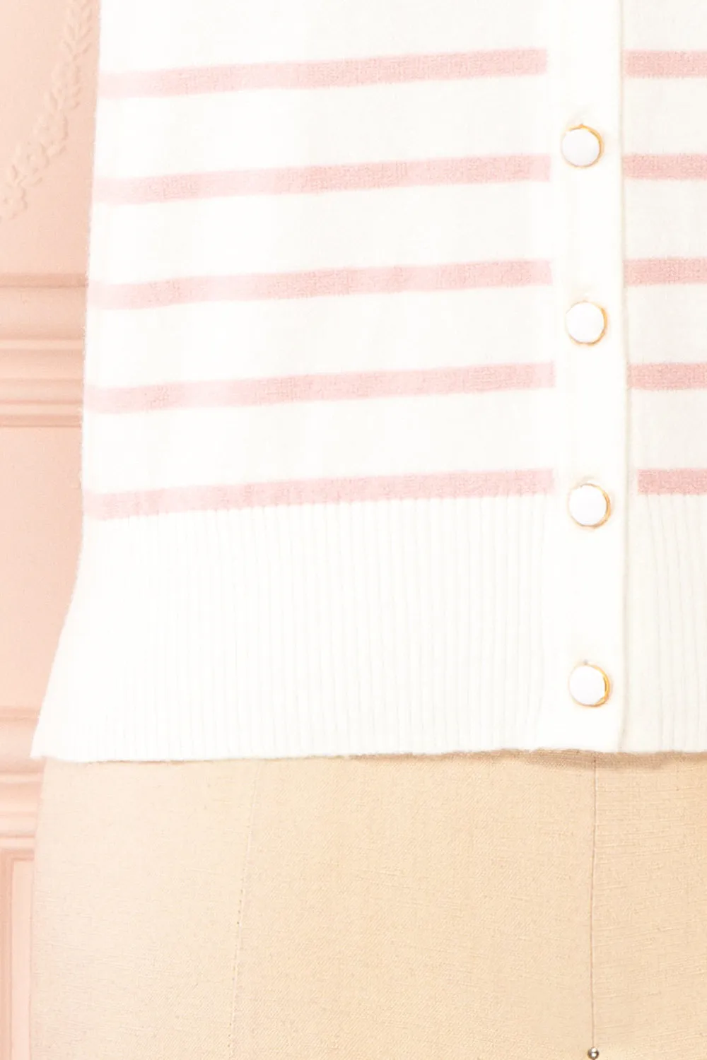 Oklahoma | Striped Cardigan w/ Short Sleeves