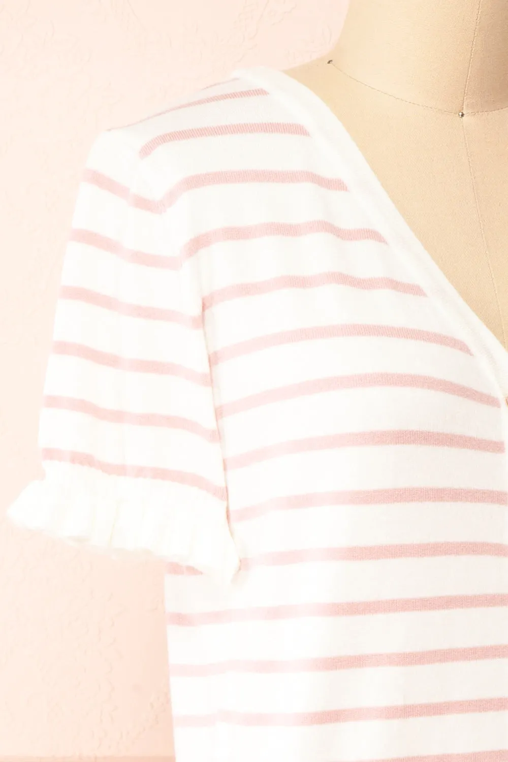 Oklahoma | Striped Cardigan w/ Short Sleeves