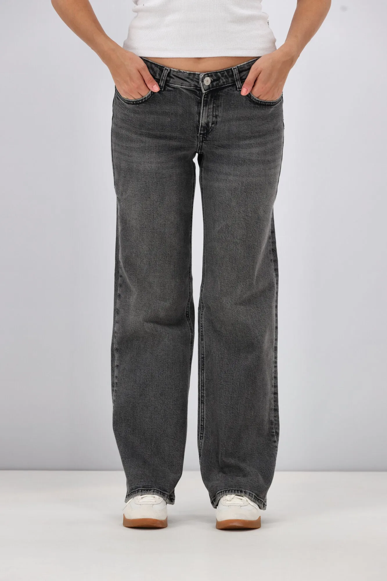 ONLY Juicy Wide Leg Jean Dark Grey