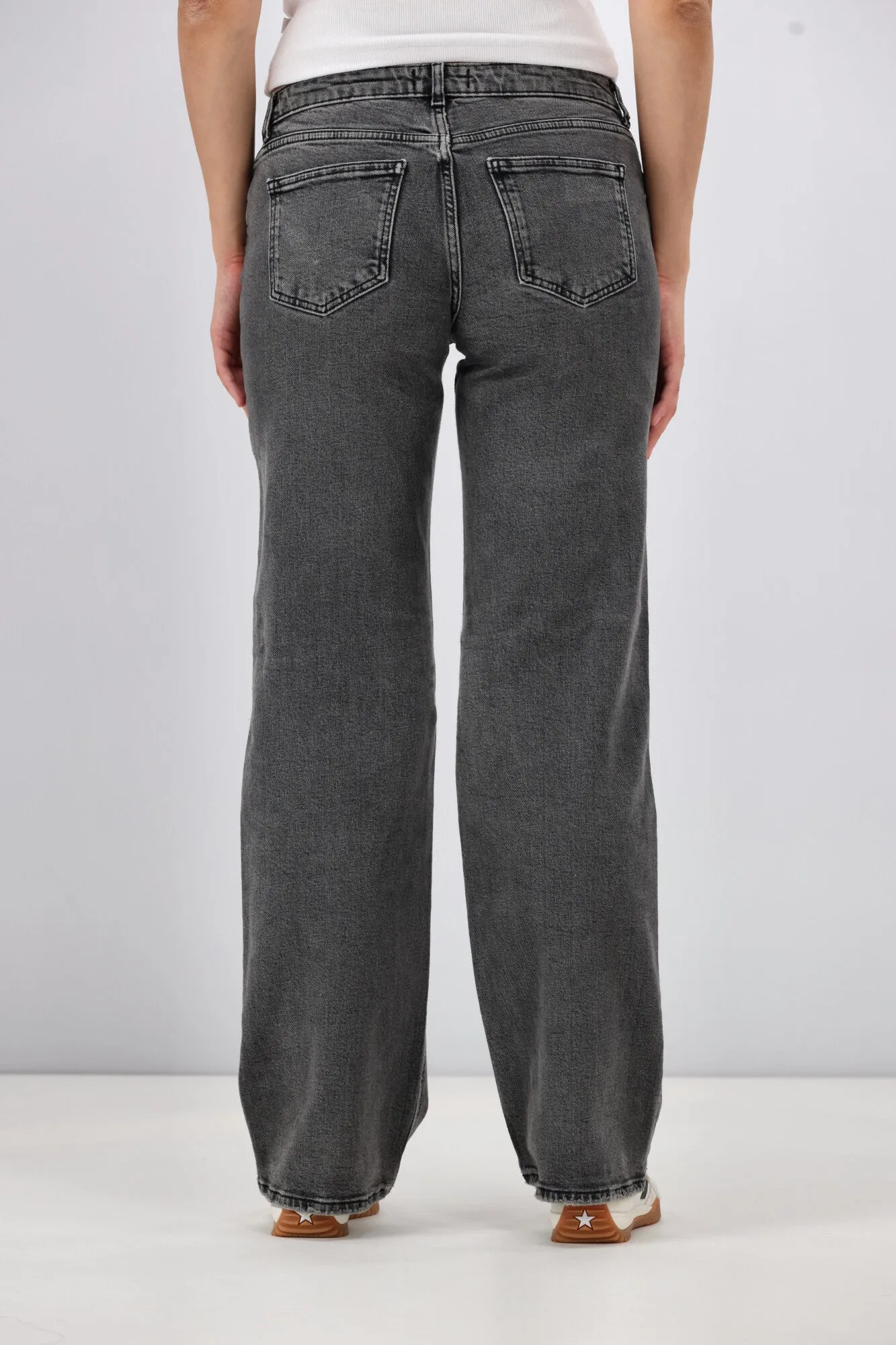ONLY Juicy Wide Leg Jean Dark Grey