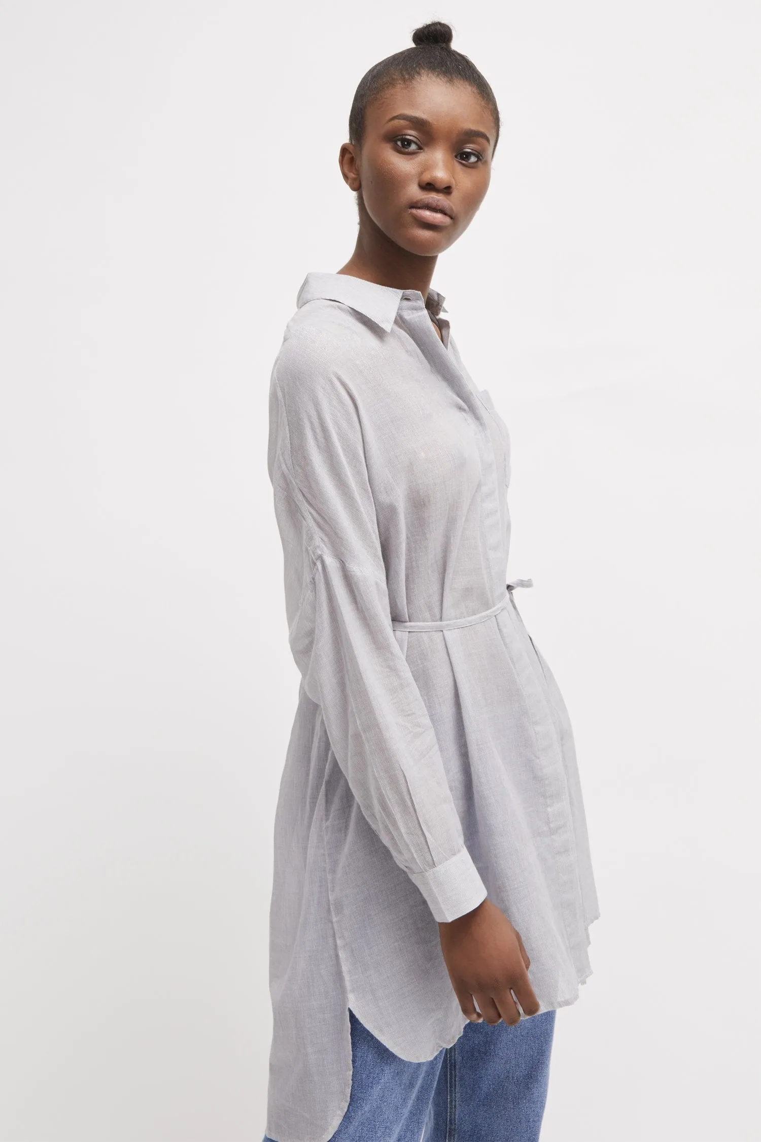 Pruet Lawn Thin Stripe Shirt
