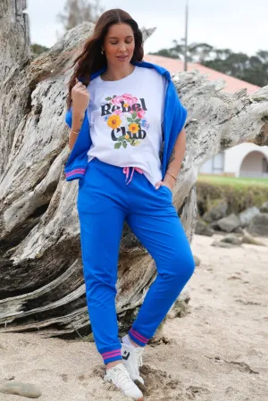 Rebel Club Keeley Track Pant Blue Pre-Order Due Late May
