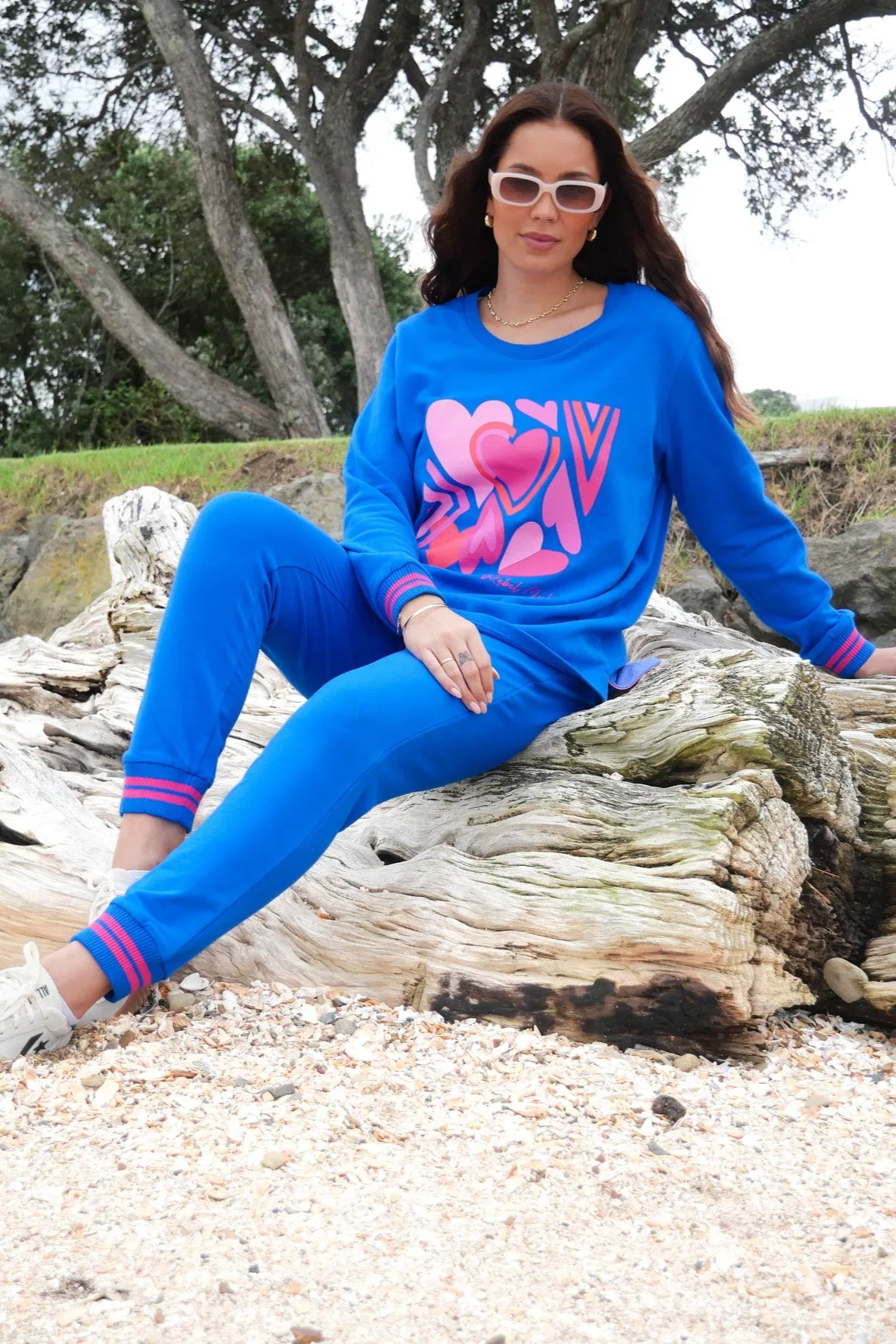 Rebel Club Keeley Track Pant Blue Pre-Order Due Late May