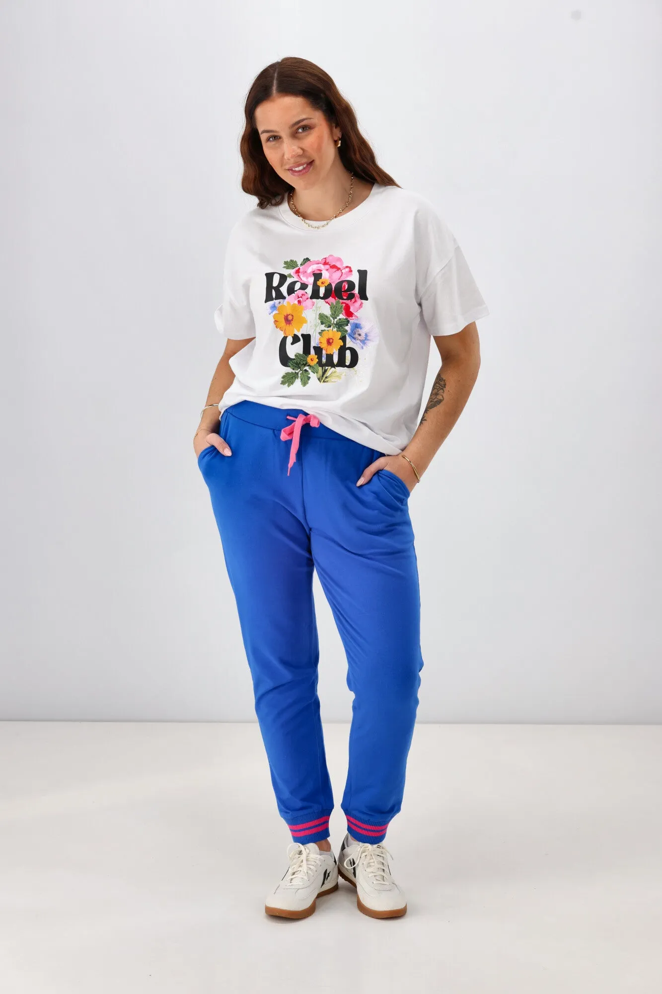 Rebel Club Keeley Track Pant Blue Pre-Order Due Late May