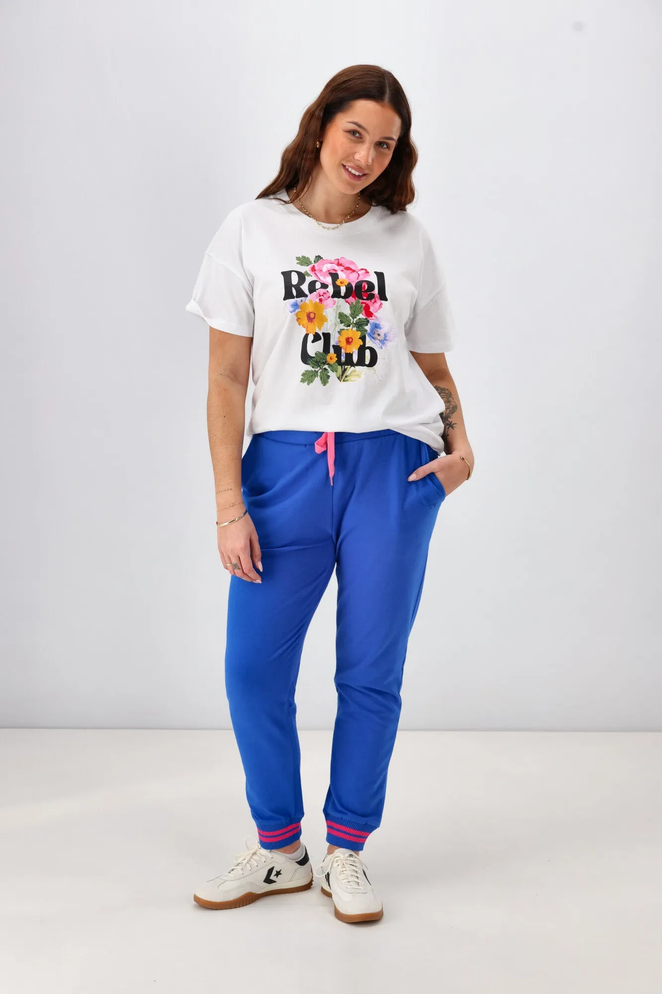 Rebel Club Keeley Track Pant Blue Pre-Order Due Late May
