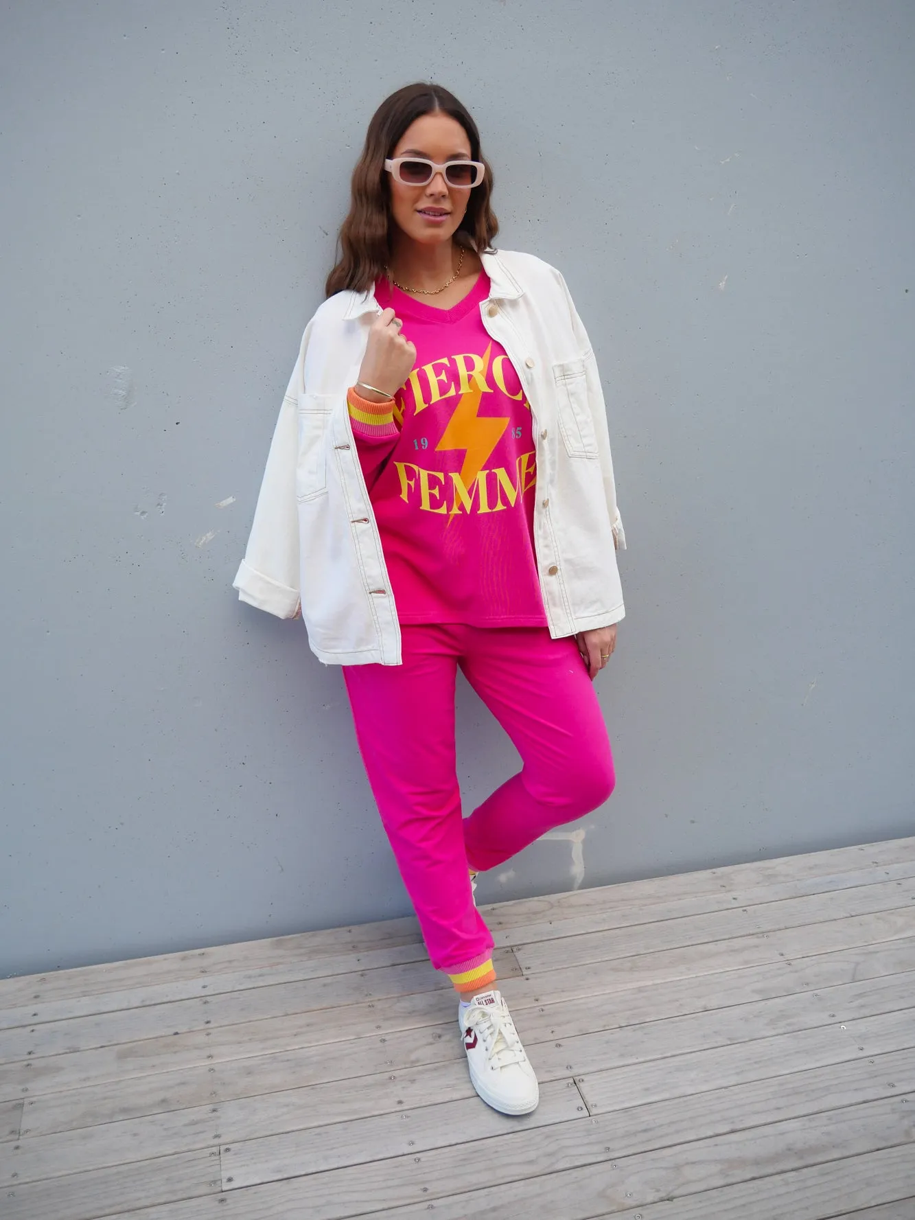 Rebel Club Keeley Track Pant Pink Pre-Order Due Late May