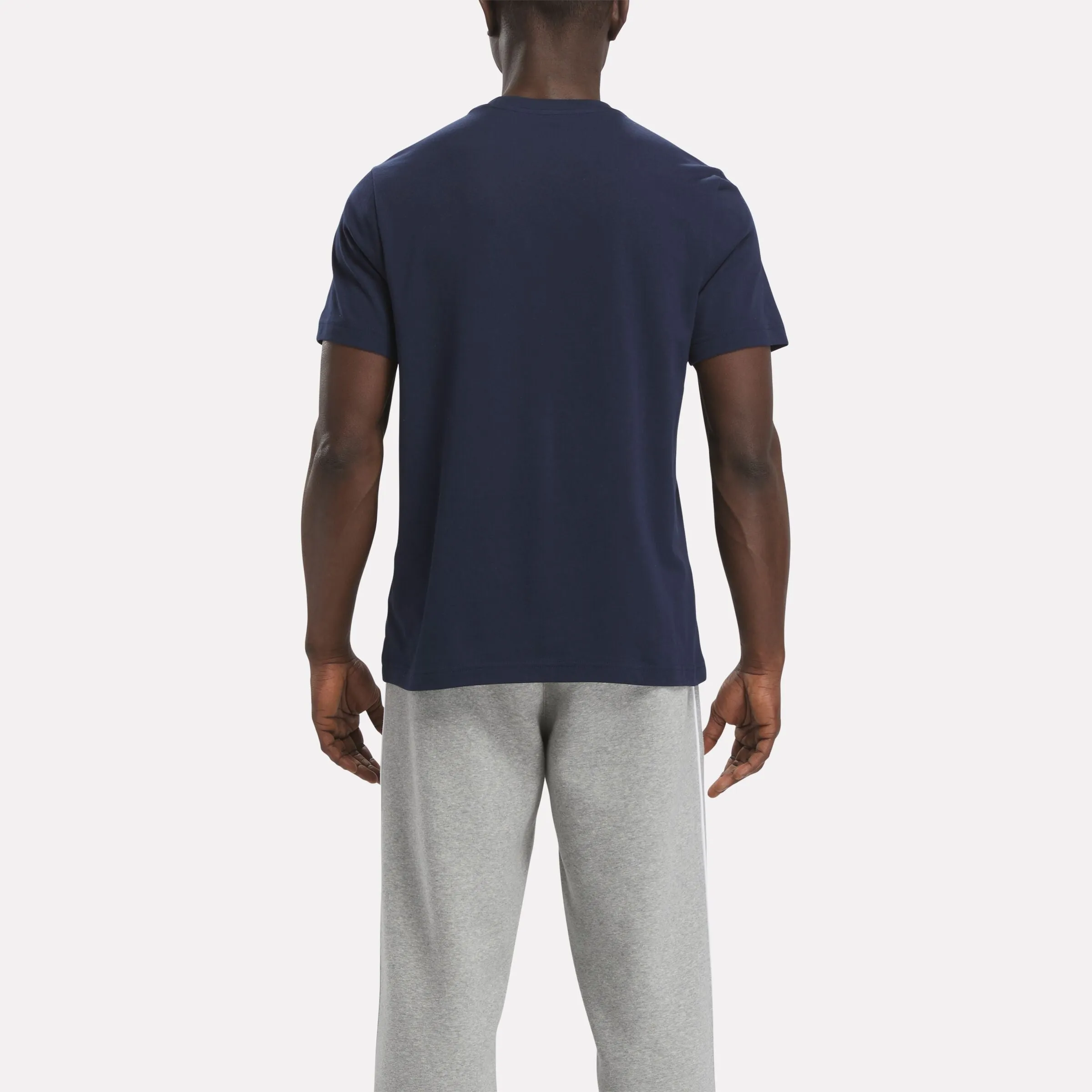Reebok Id Stacked Logo T-Shirt Vector Navy