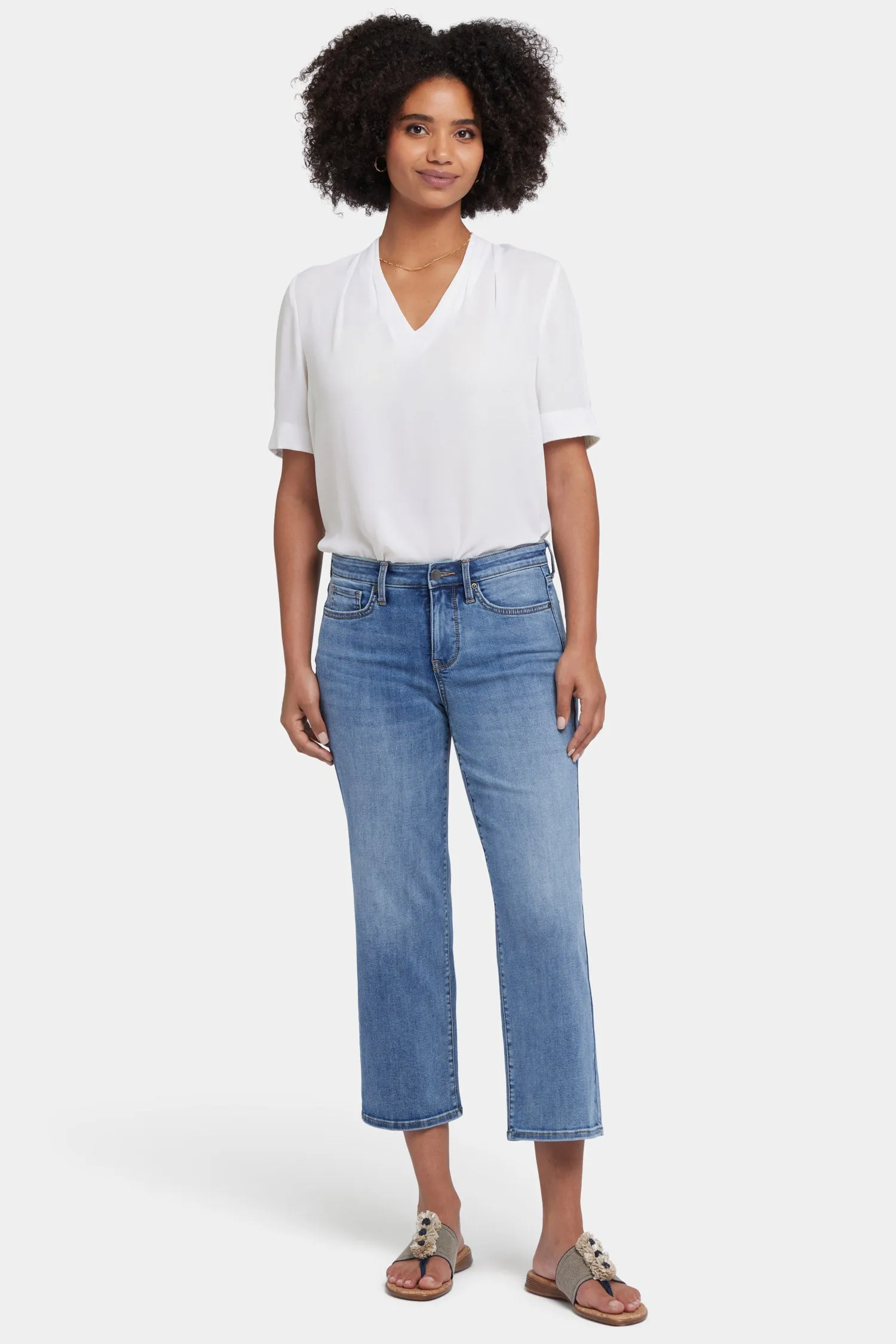Relaxed Piper Crop Jeans - Barcelona Breeze