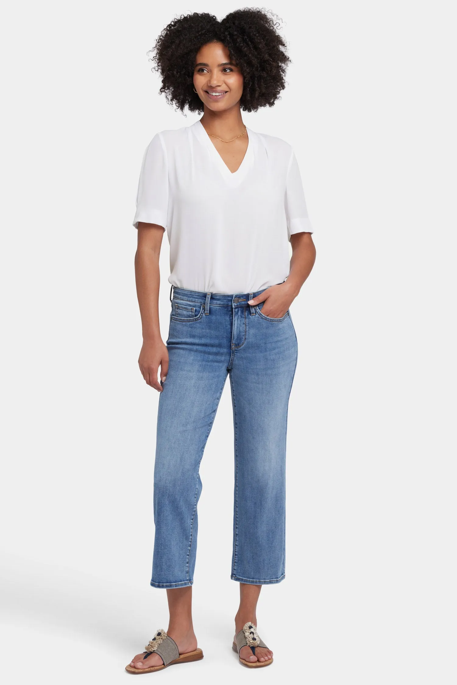 Relaxed Piper Crop Jeans - Barcelona Breeze