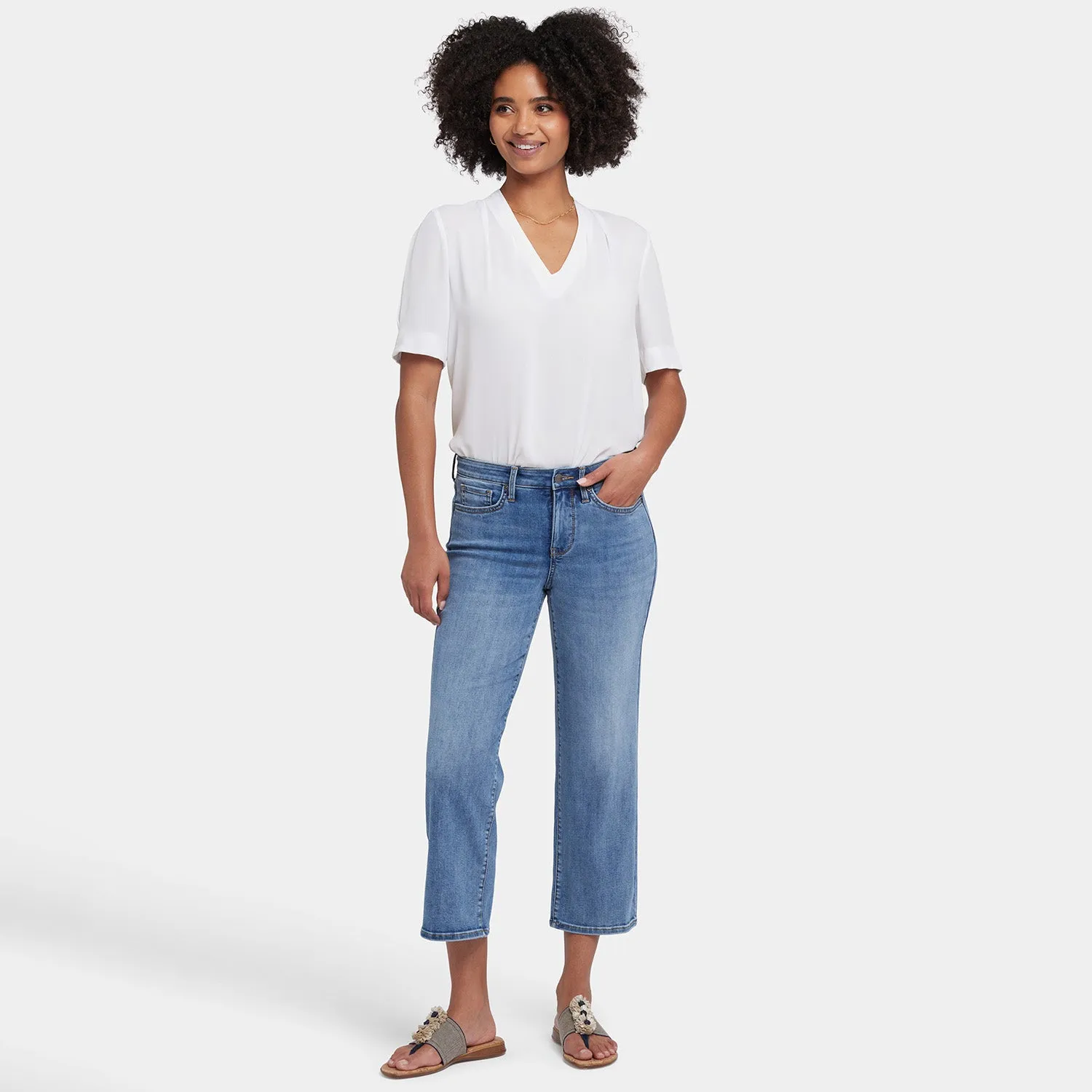 Relaxed Piper Crop Jeans - Barcelona Breeze