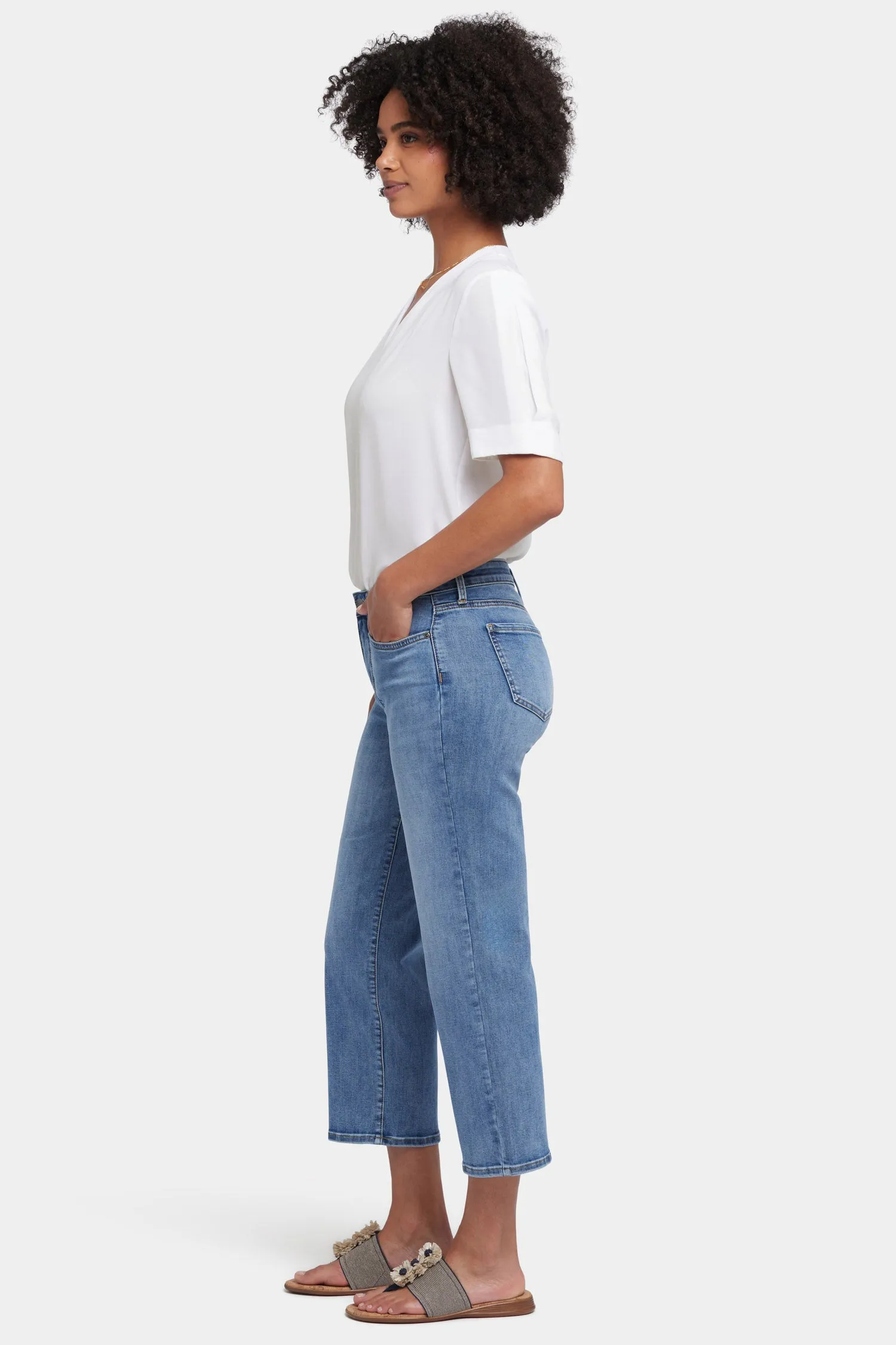 Relaxed Piper Crop Jeans - Barcelona Breeze