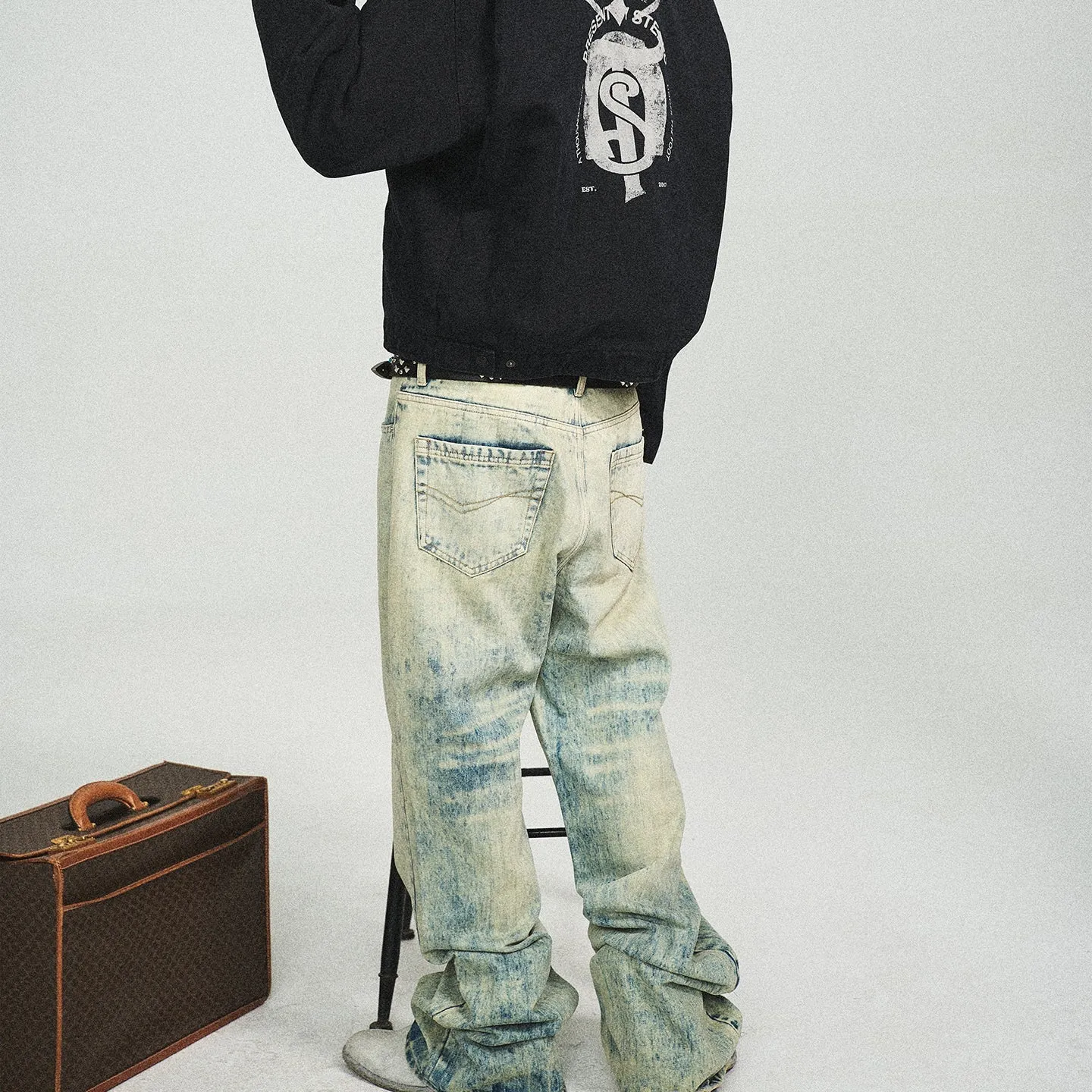 Retro Bamboo Wash Bootcut Jeans