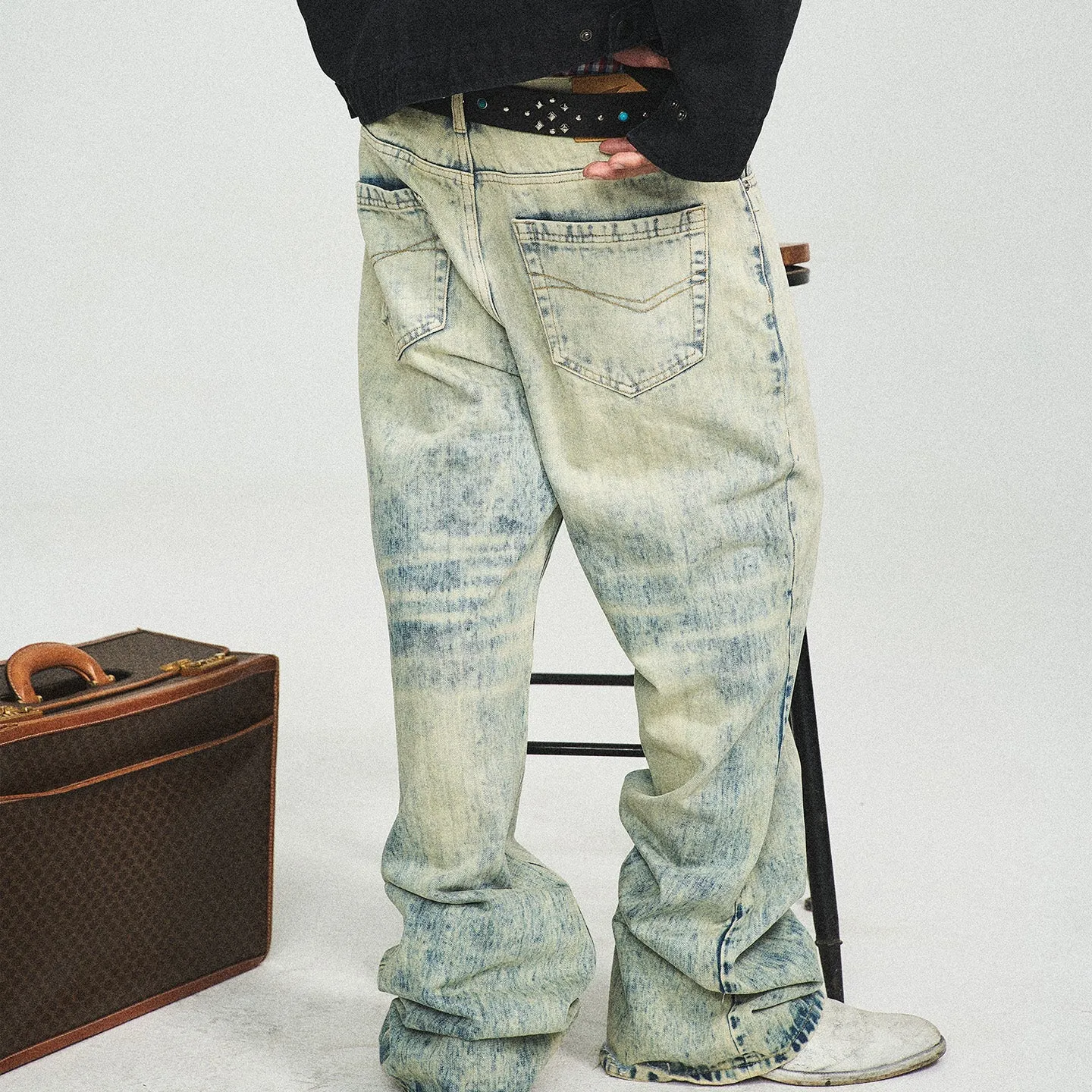 Retro Bamboo Wash Bootcut Jeans