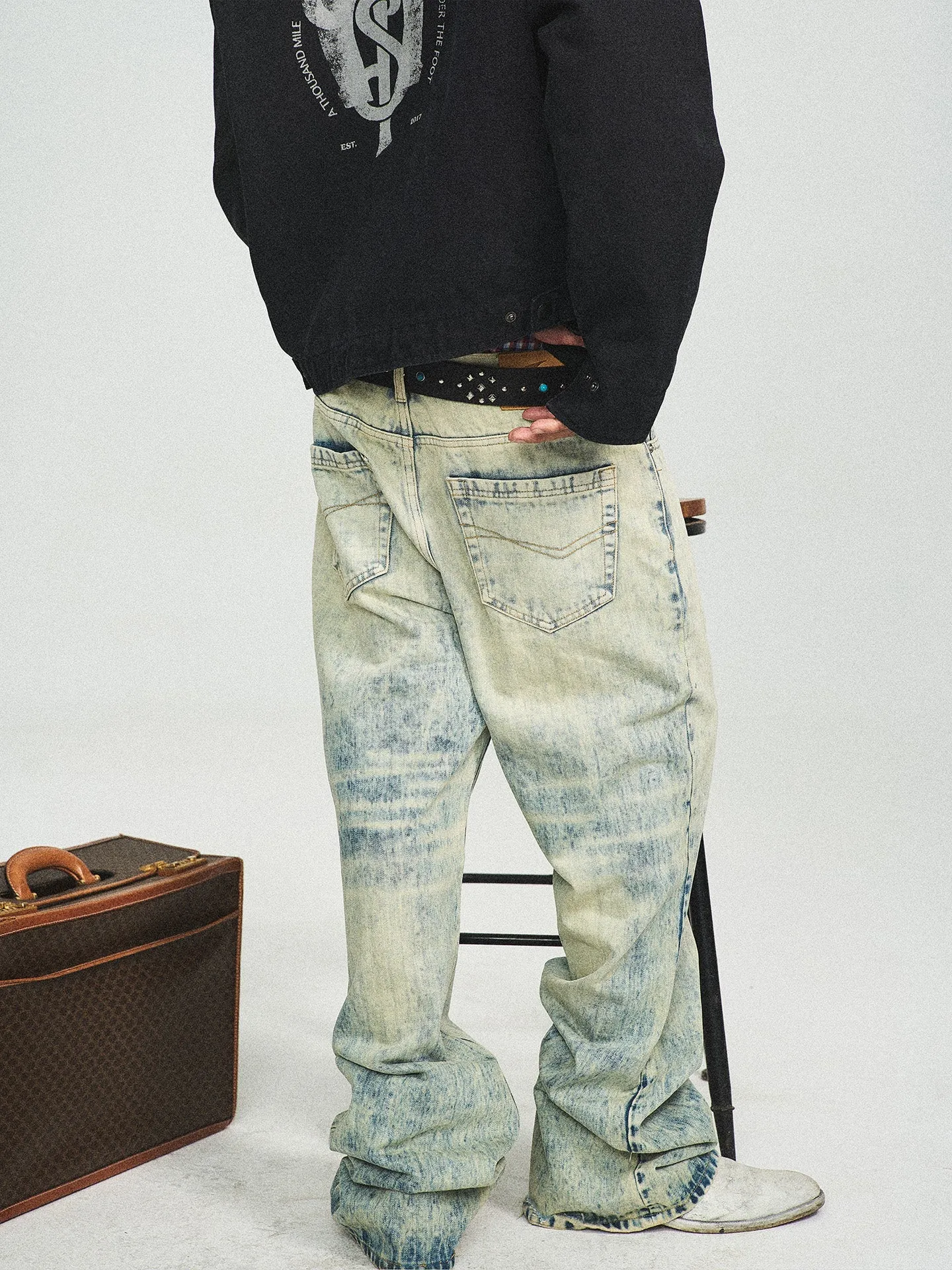 Retro Bamboo Wash Bootcut Jeans