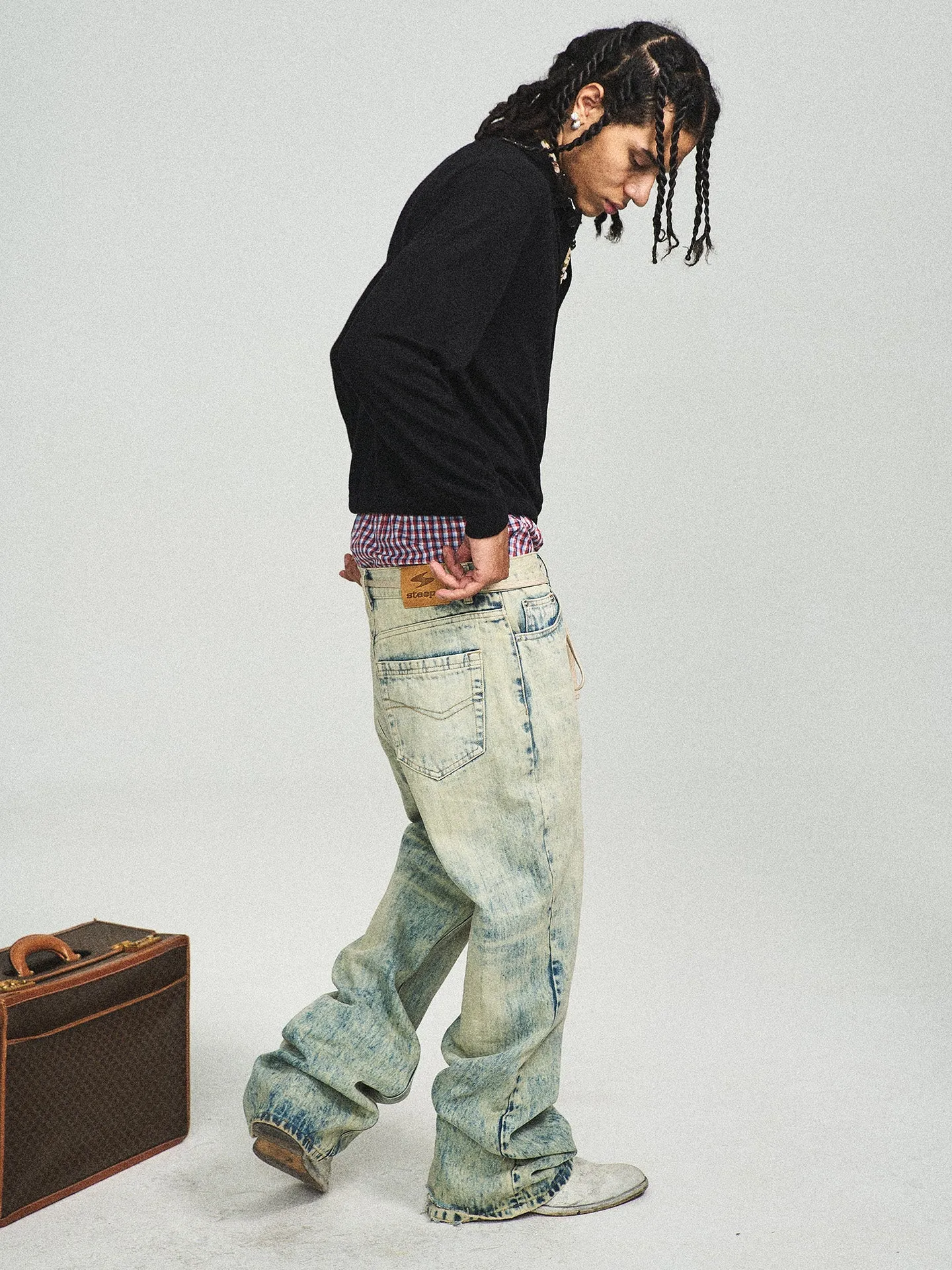 Retro Bamboo Wash Bootcut Jeans
