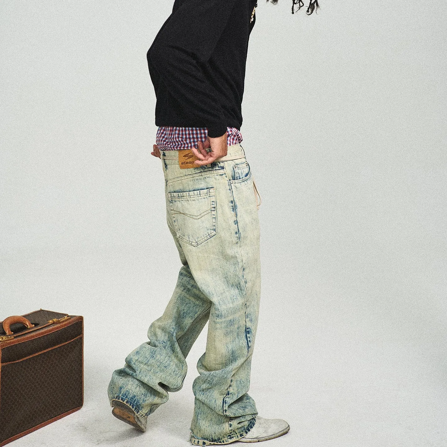 Retro Bamboo Wash Bootcut Jeans