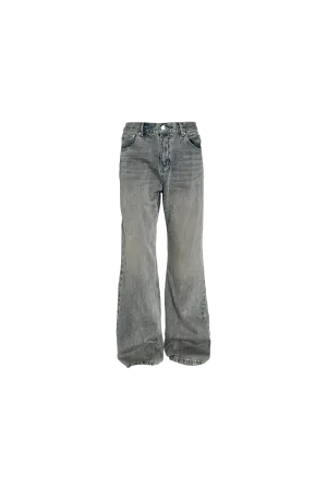 Retro Washed Straight Jeans