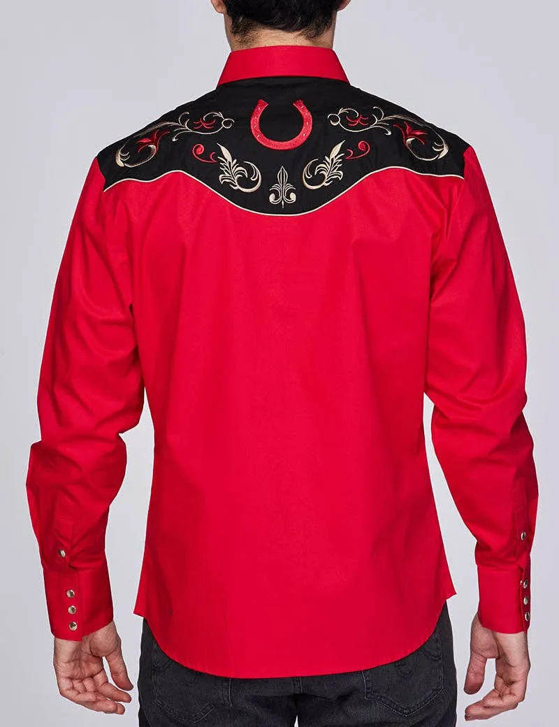 RODEO Men's Western Embroidery Shirt PS500-528