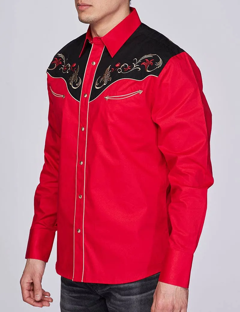 RODEO Men's Western Embroidery Shirt PS500-528