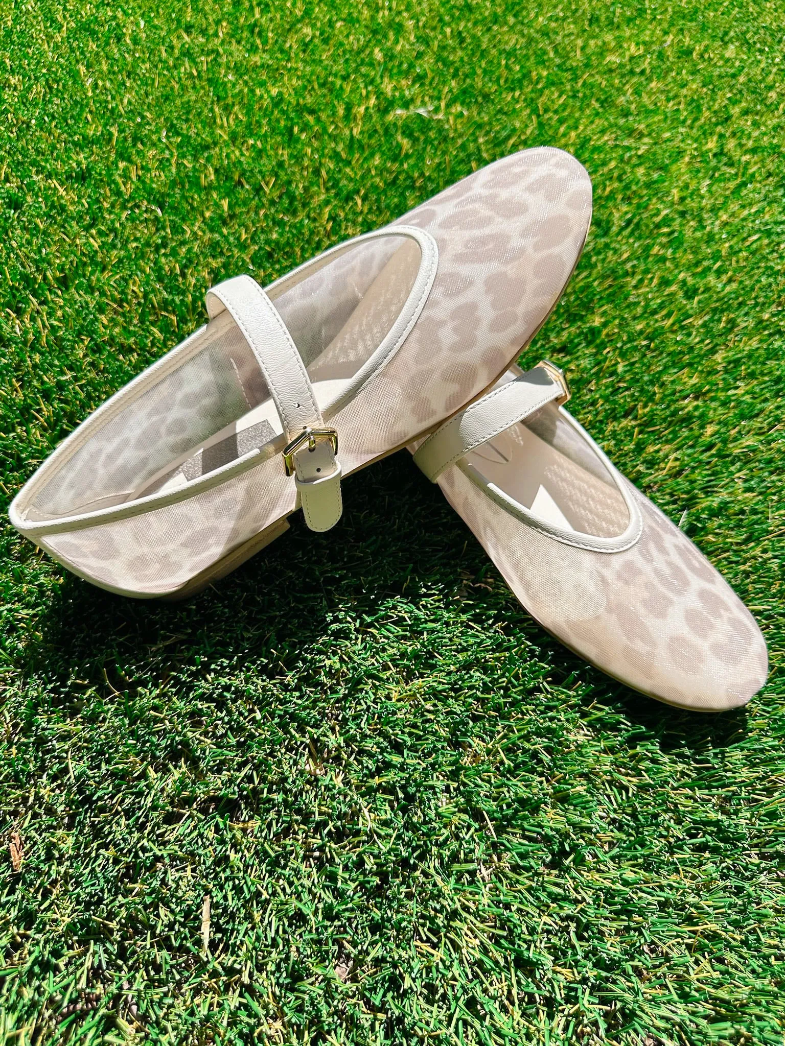 ROSLYN LEOPARD MESH BALLET FLAT