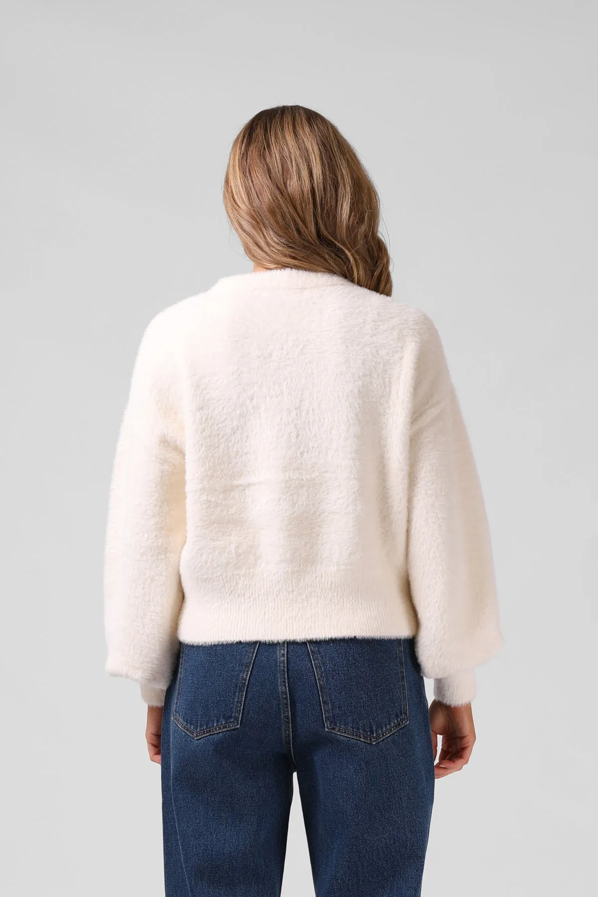 RPM Bella Fluffy Knit Cream