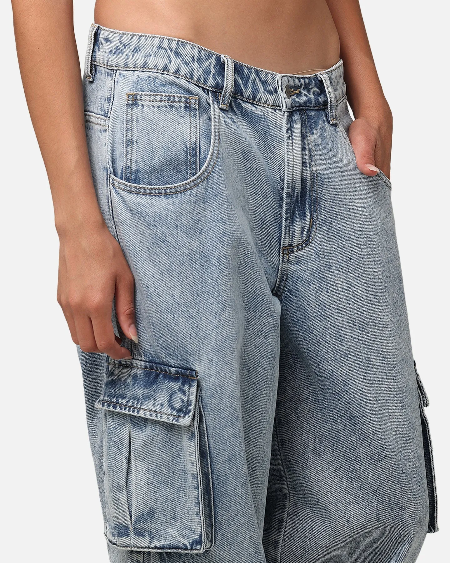 Saint Morta Cargo Jeans Light Blue