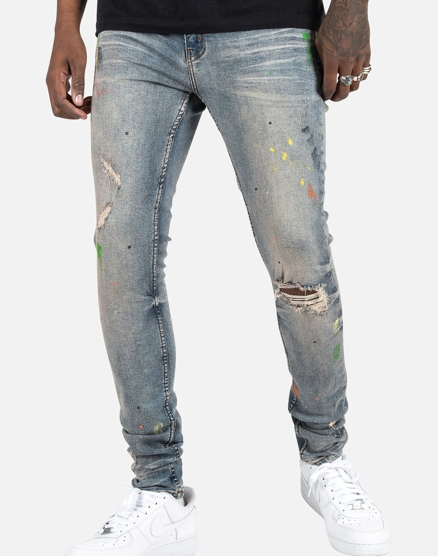 Serenede Mount Olives Painted Jeans