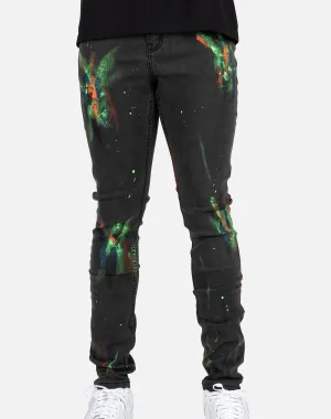 Serenede OPTICAL AURA PAINTED JEANS