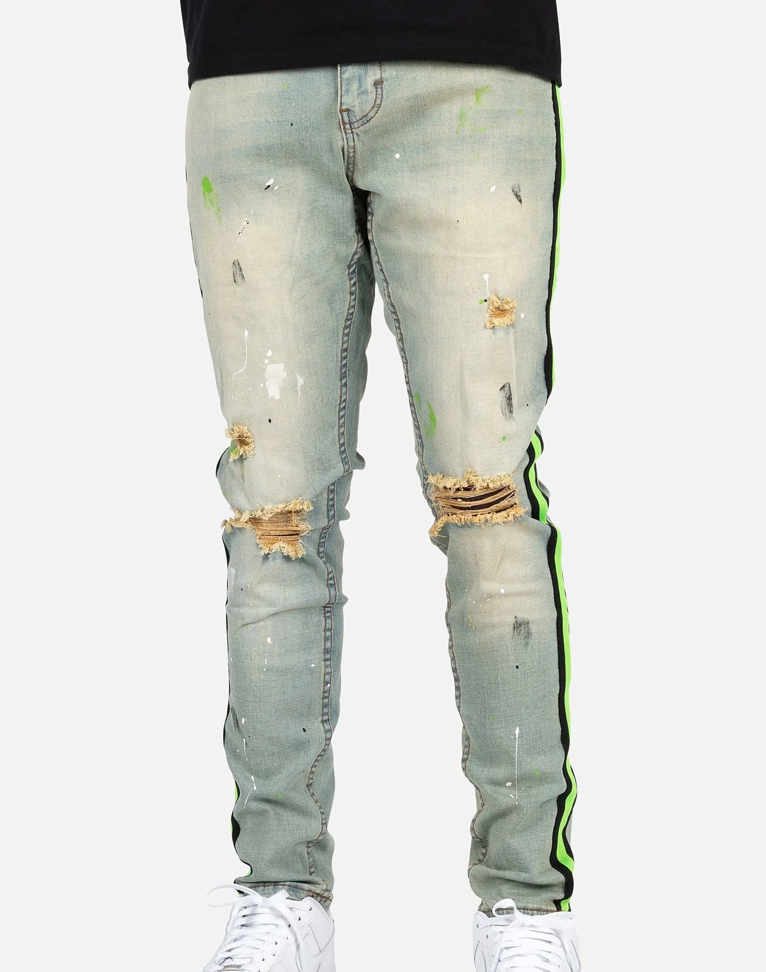 Serenede PATH OF NEON STRIPED JEANS