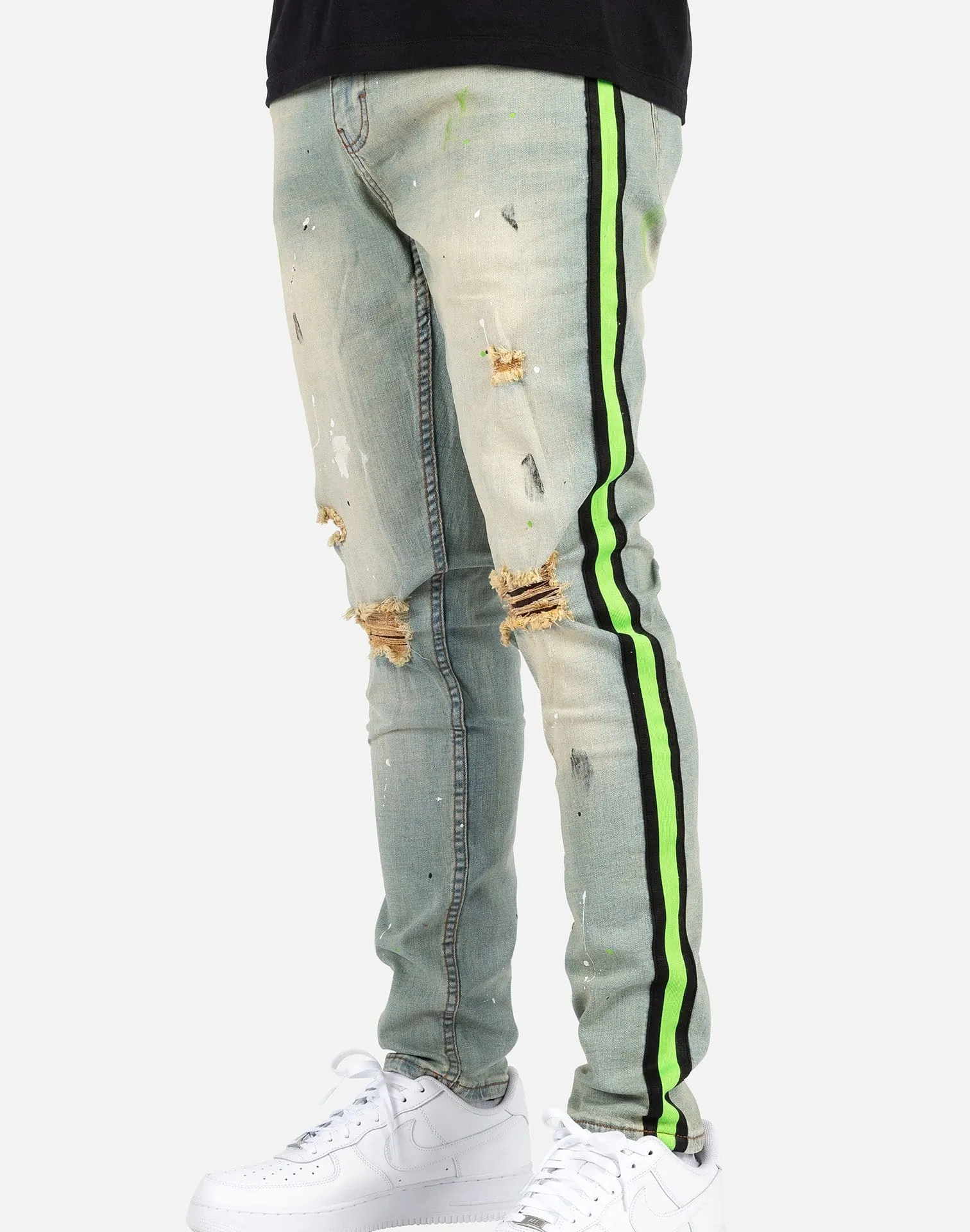 Serenede PATH OF NEON STRIPED JEANS