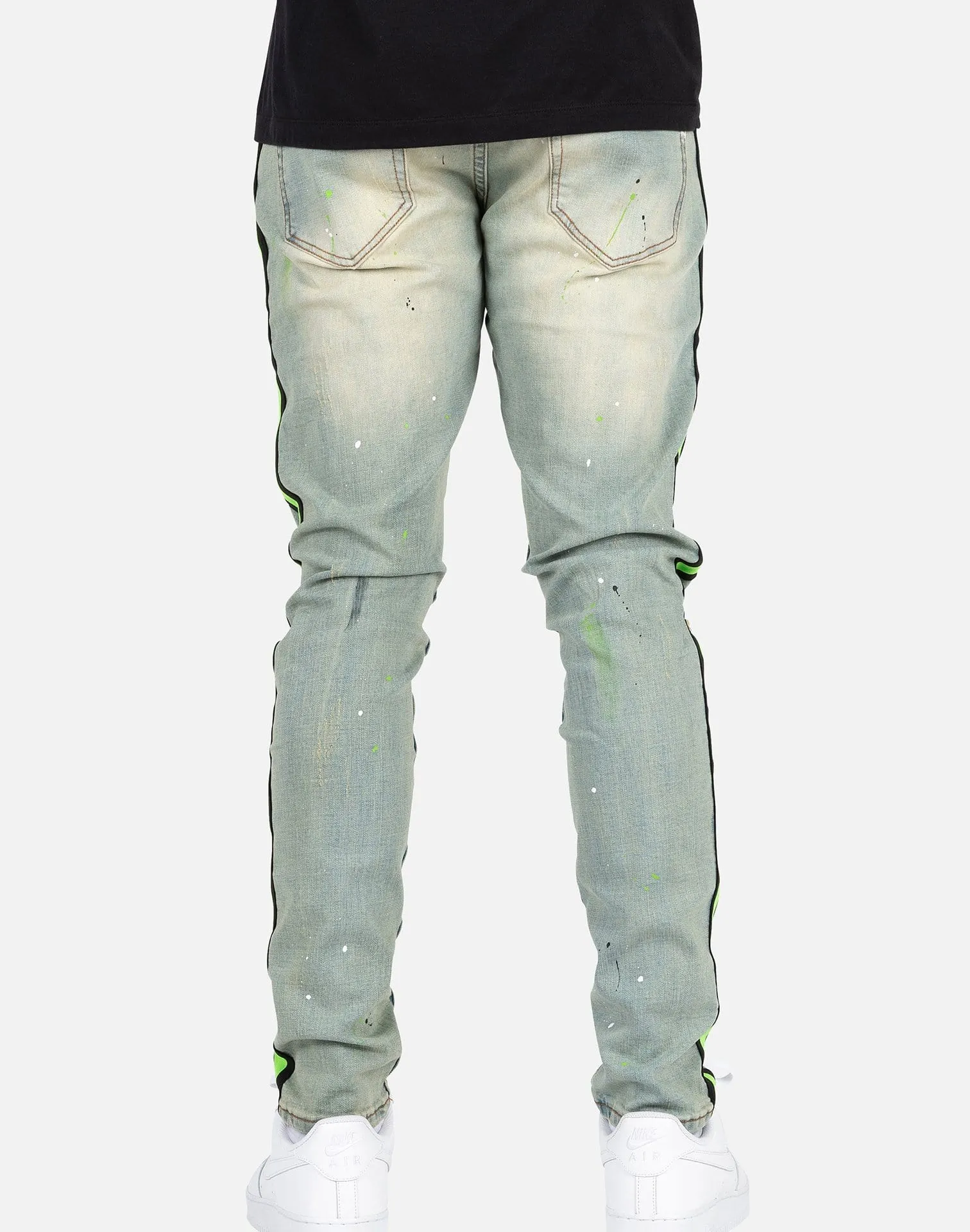 Serenede PATH OF NEON STRIPED JEANS